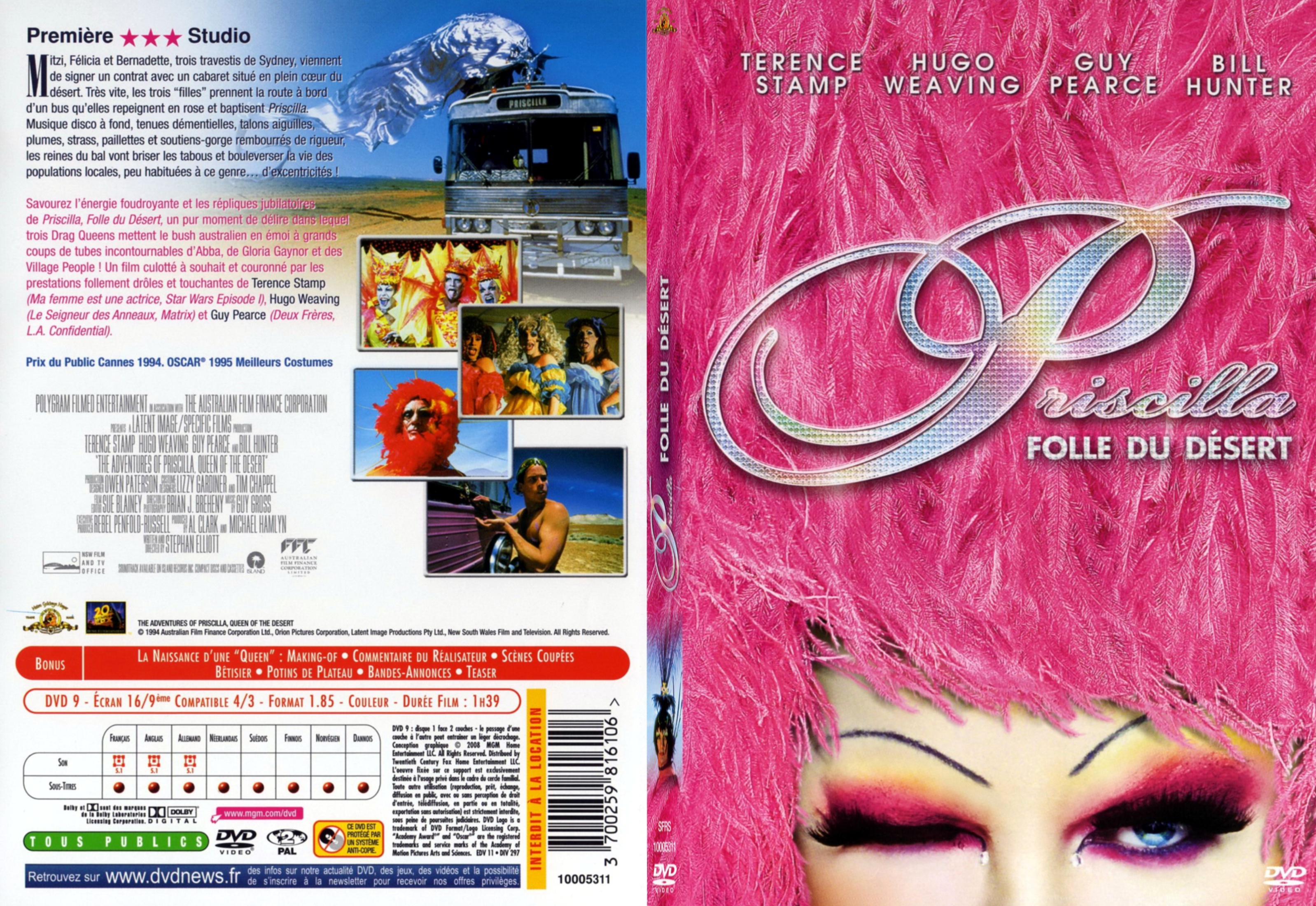 Jaquette DVD Priscilla folle du dsert - SLIM