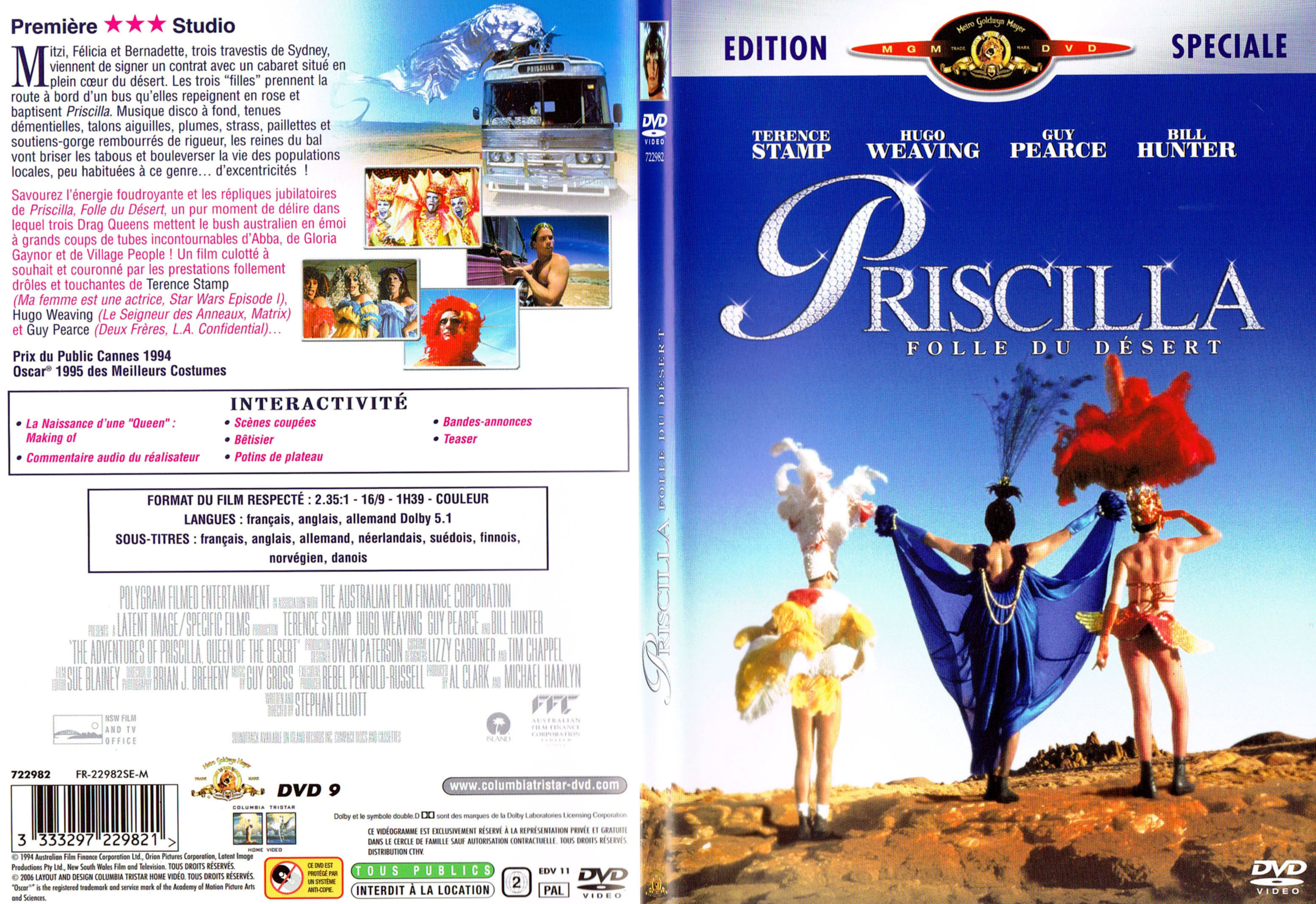 Jaquette DVD Priscilla folle du dsert - SLIM v2 