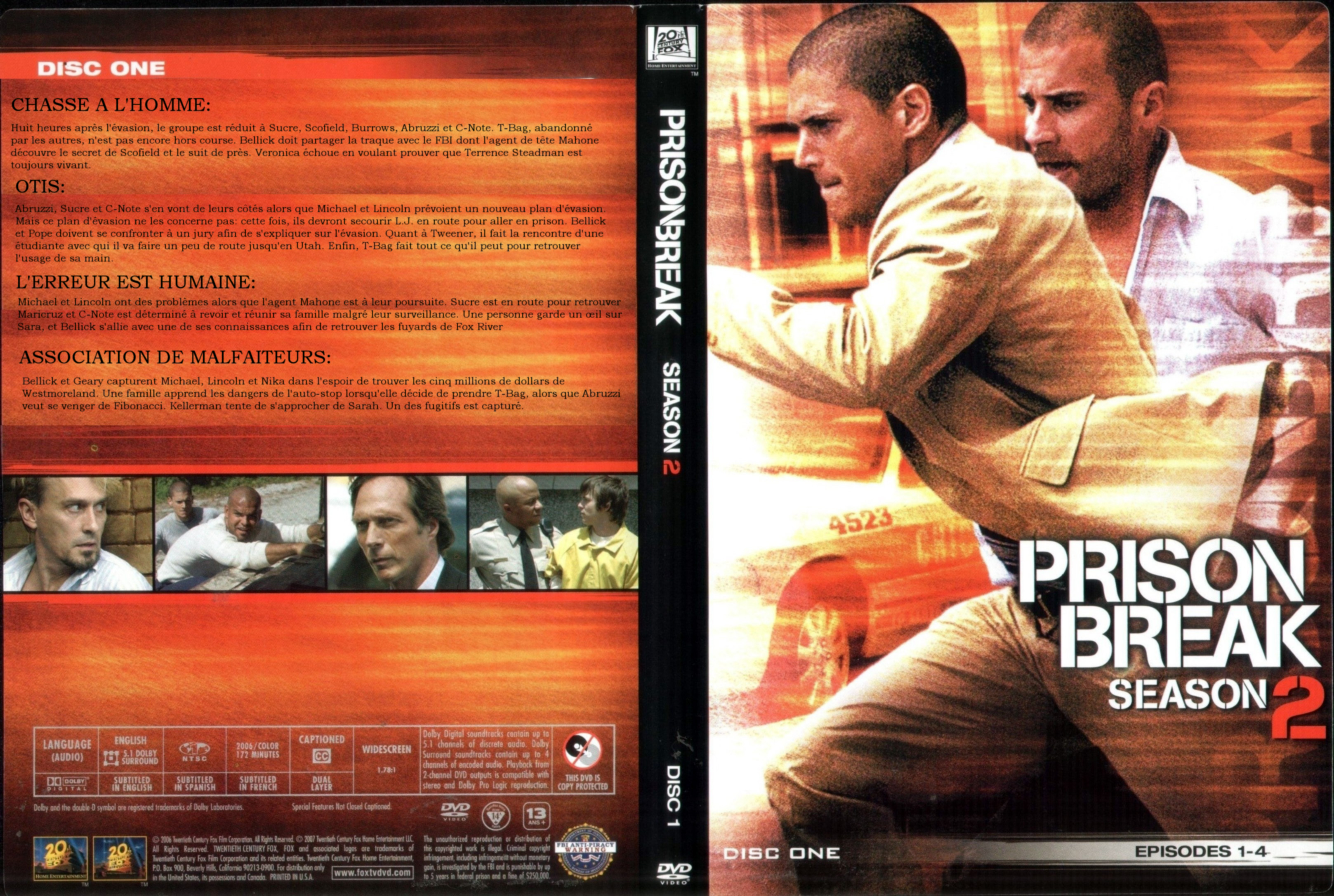 Jaquette DVD Prison break Saison 2 DVD 1
