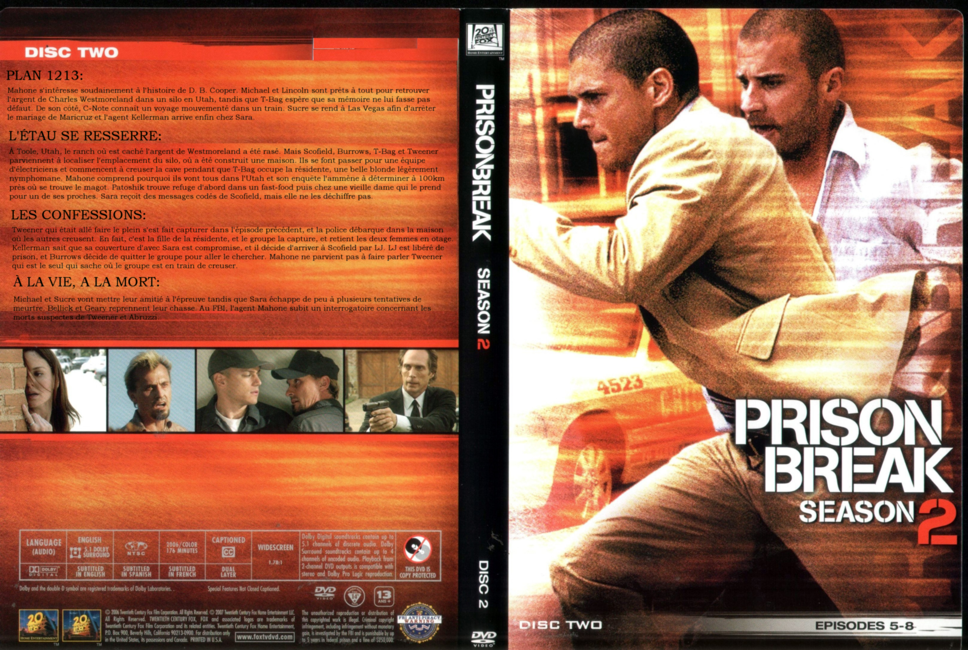 Jaquette DVD Prison break Saison 2 DVD 2