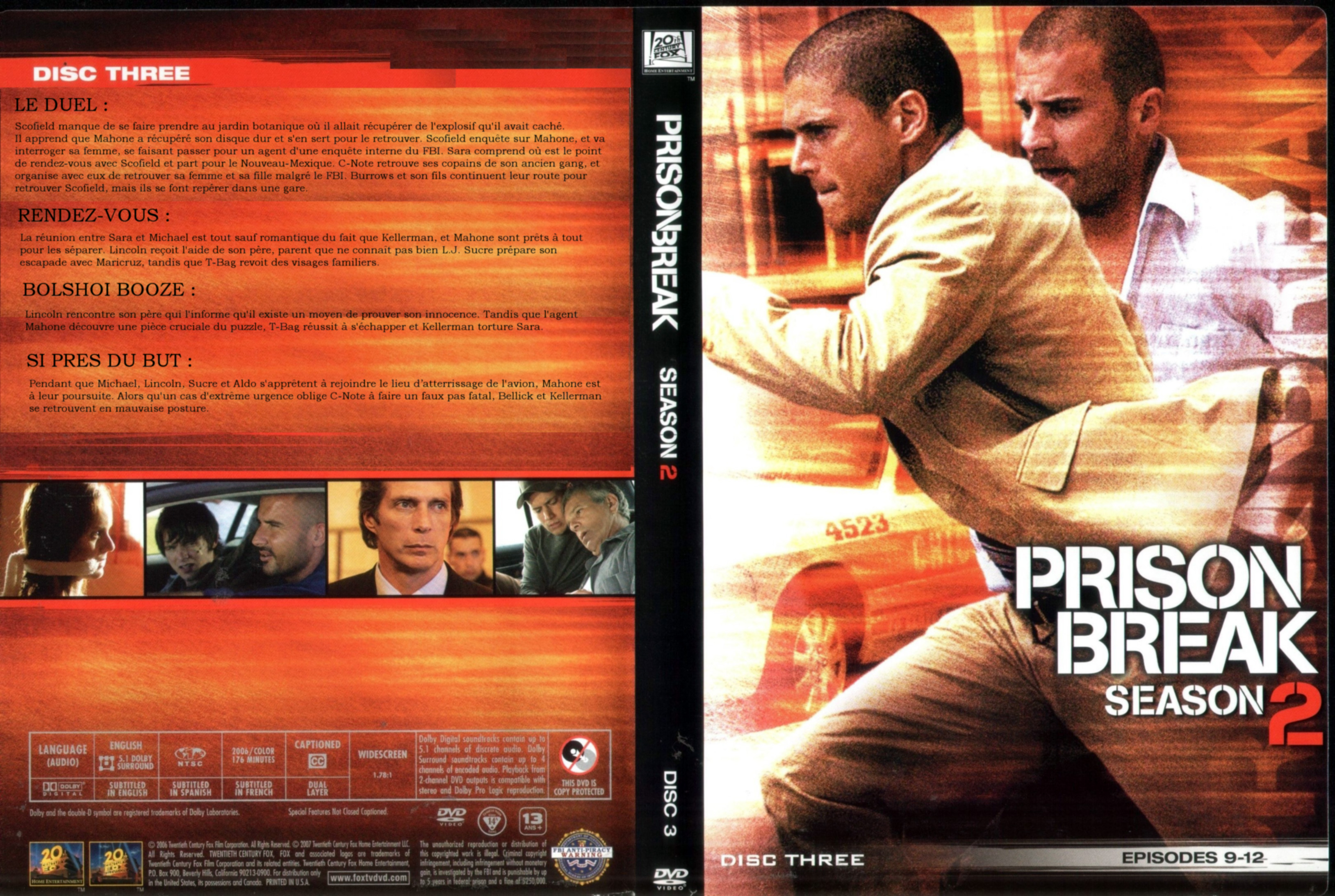 Jaquette DVD Prison break Saison 2 DVD 3