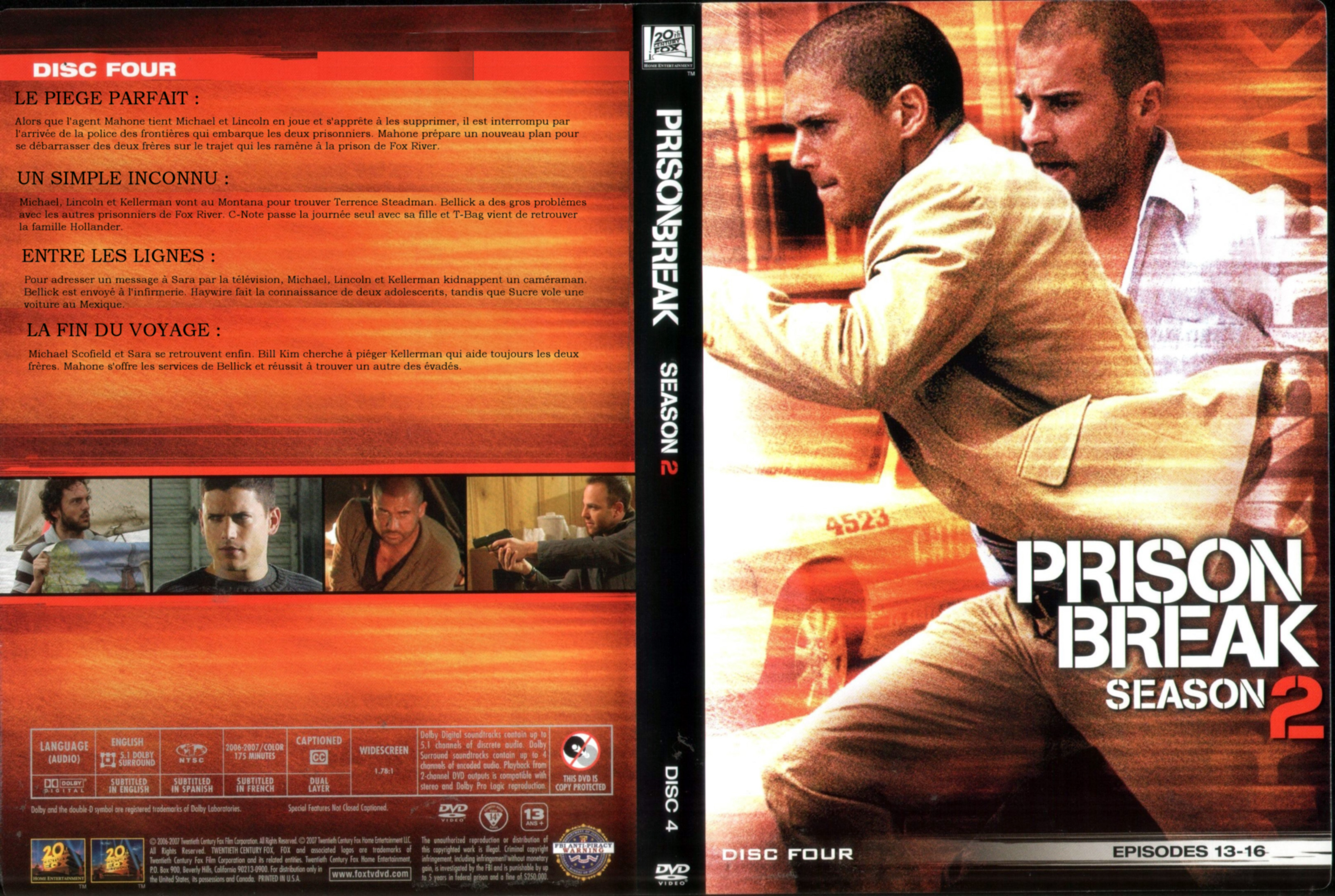 Jaquette DVD Prison break Saison 2 DVD 4