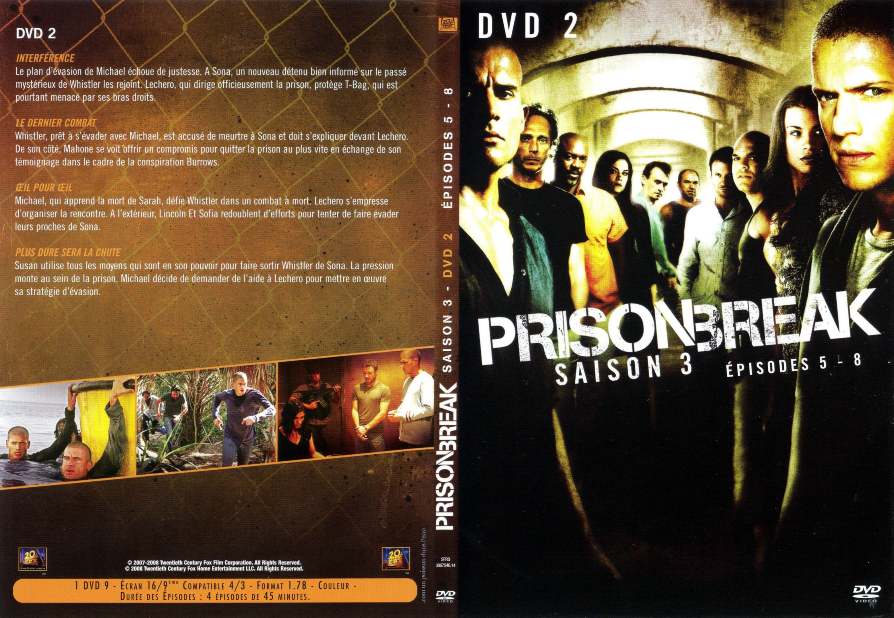 Jaquette DVD Prison break Saison 3 DVD 2