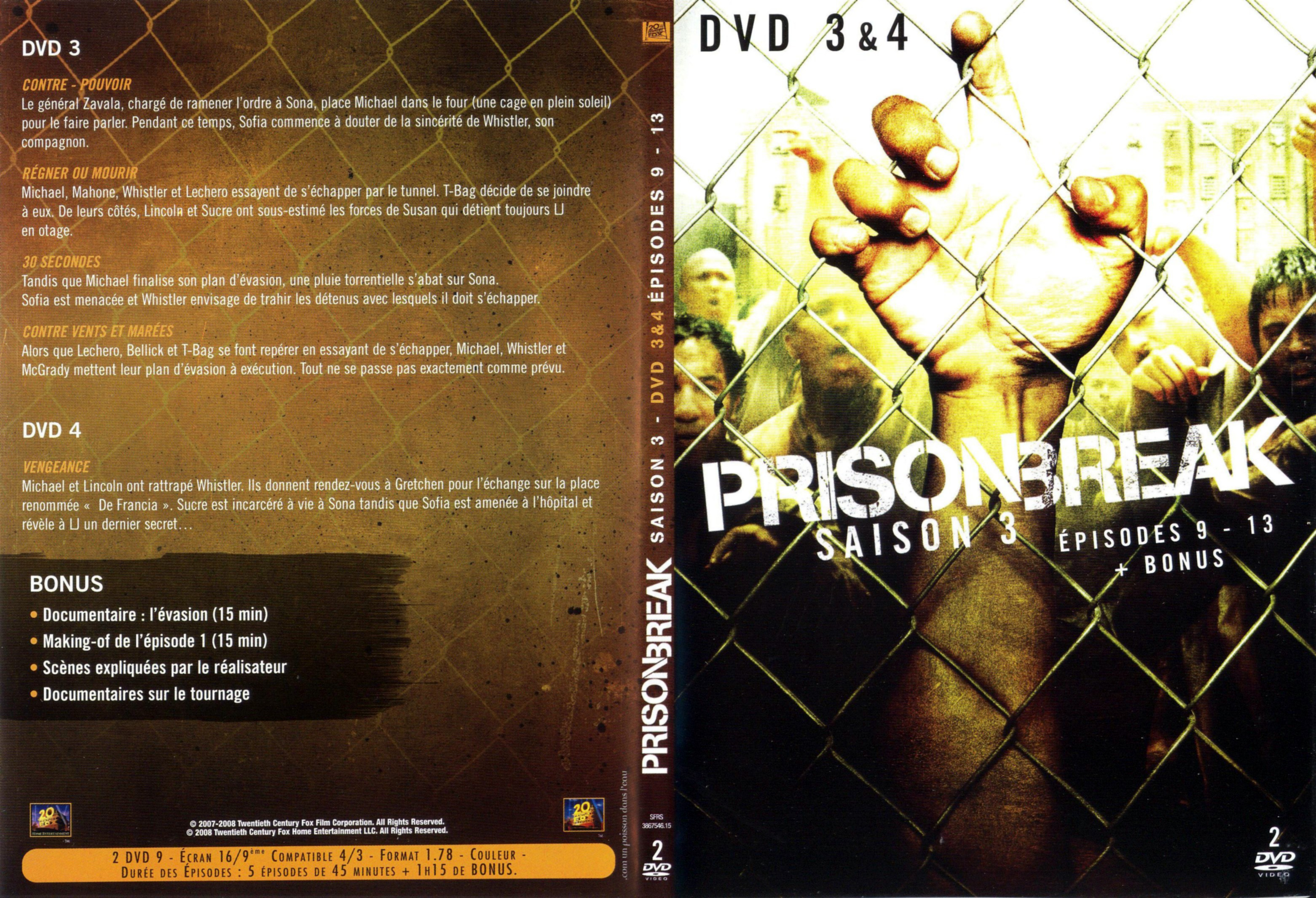 Jaquette DVD Prison break Saison 3 DVD 3
