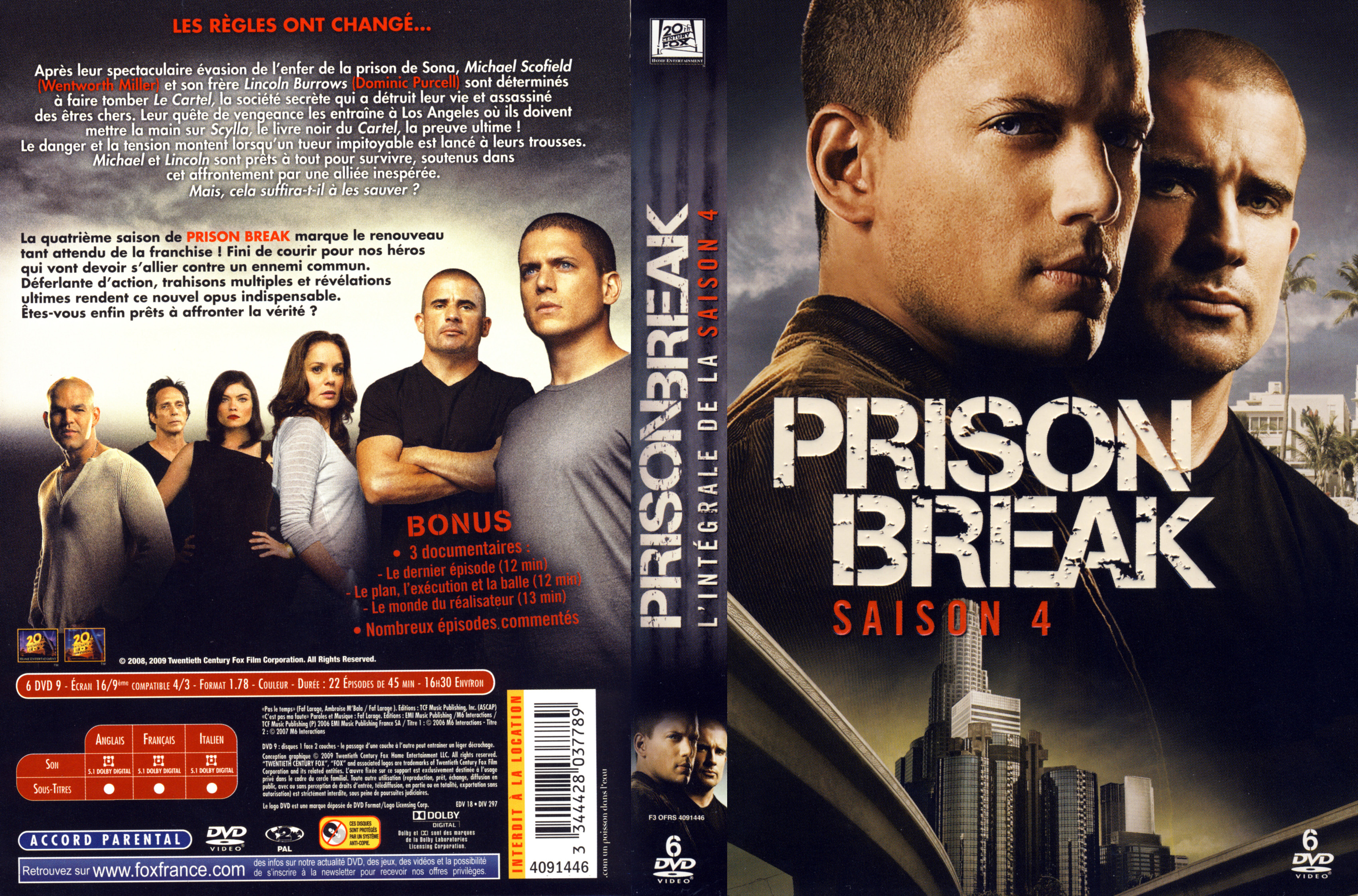 Jaquette DVD Prison break Saison 4 COFFRET