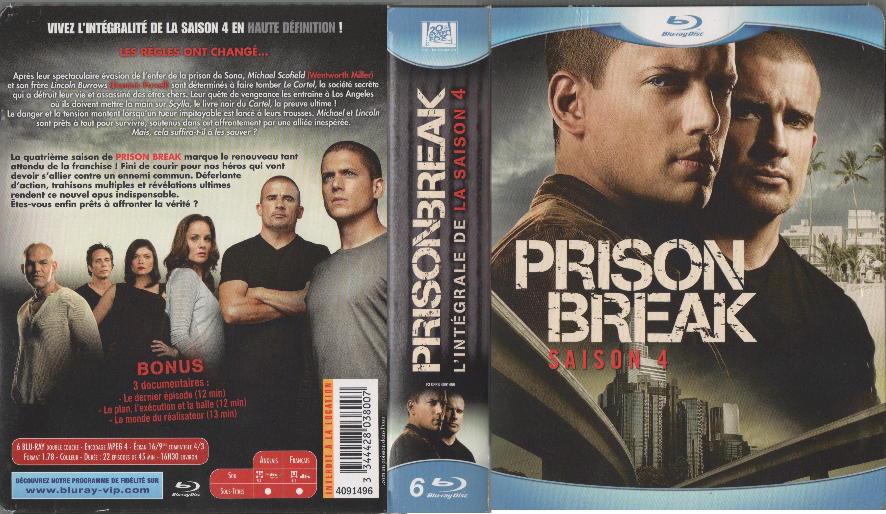 Jaquette DVD Prison break Saison 4 COFFRET (BLU-RAY)
