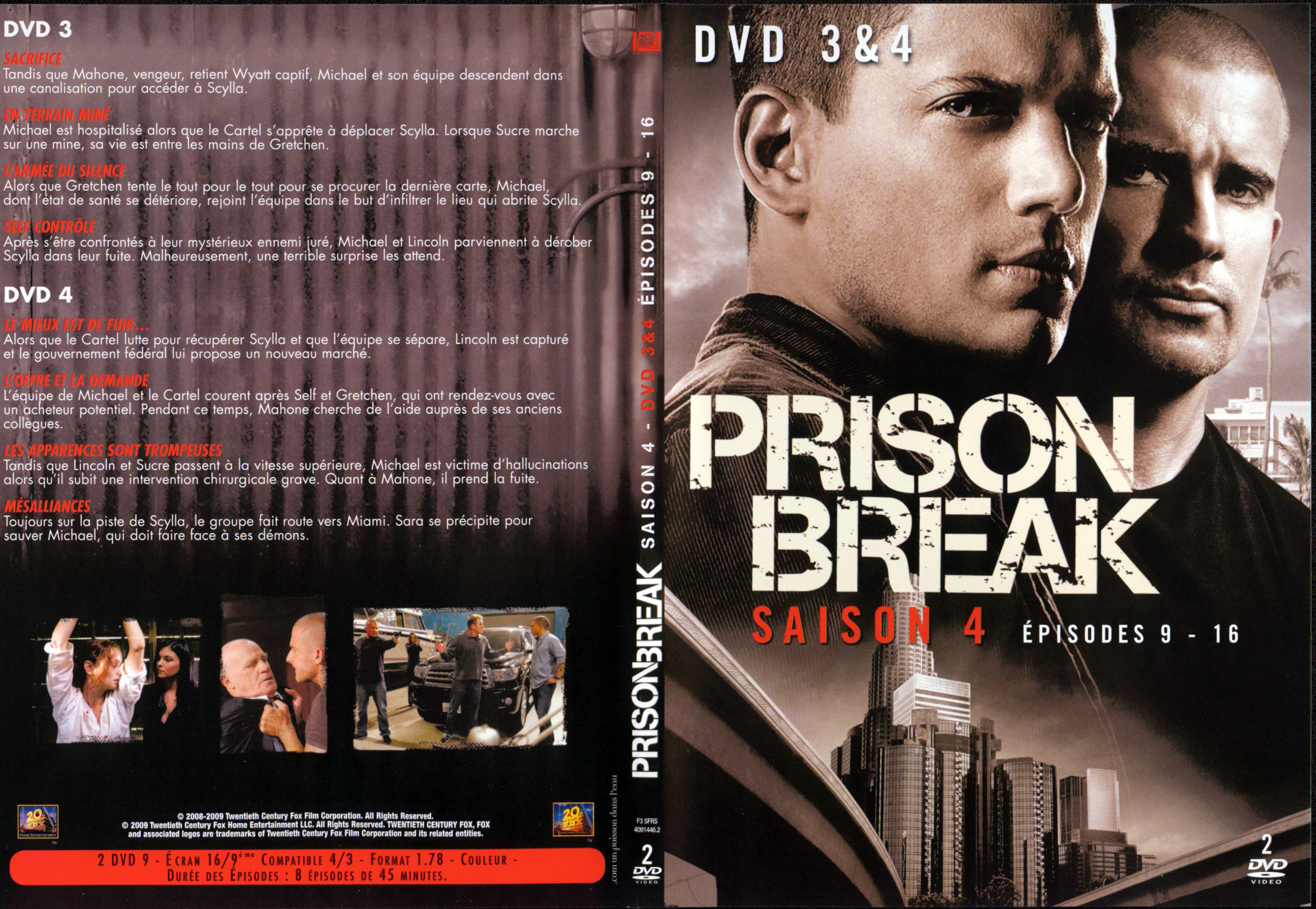 Jaquette DVD Prison break Saison 4 DVD 2