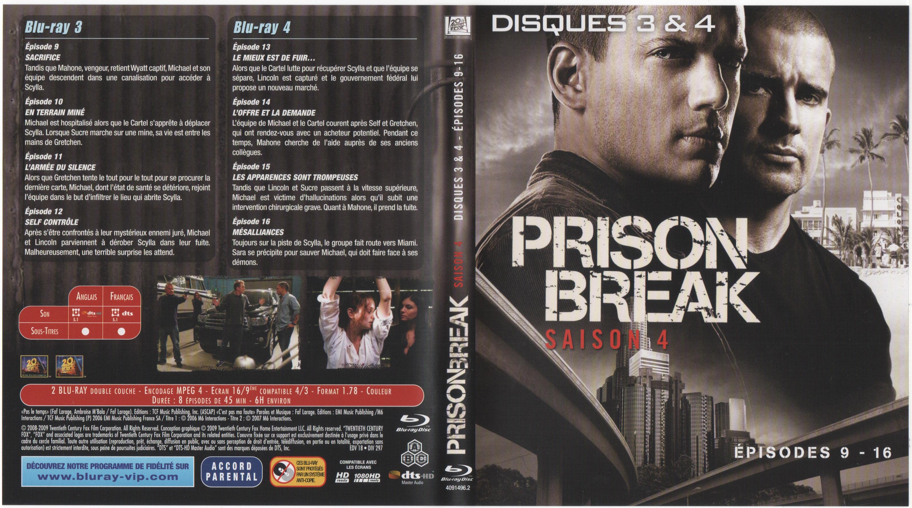 Jaquette DVD Prison break Saison 4 DVD 2 (BLU-RAY)