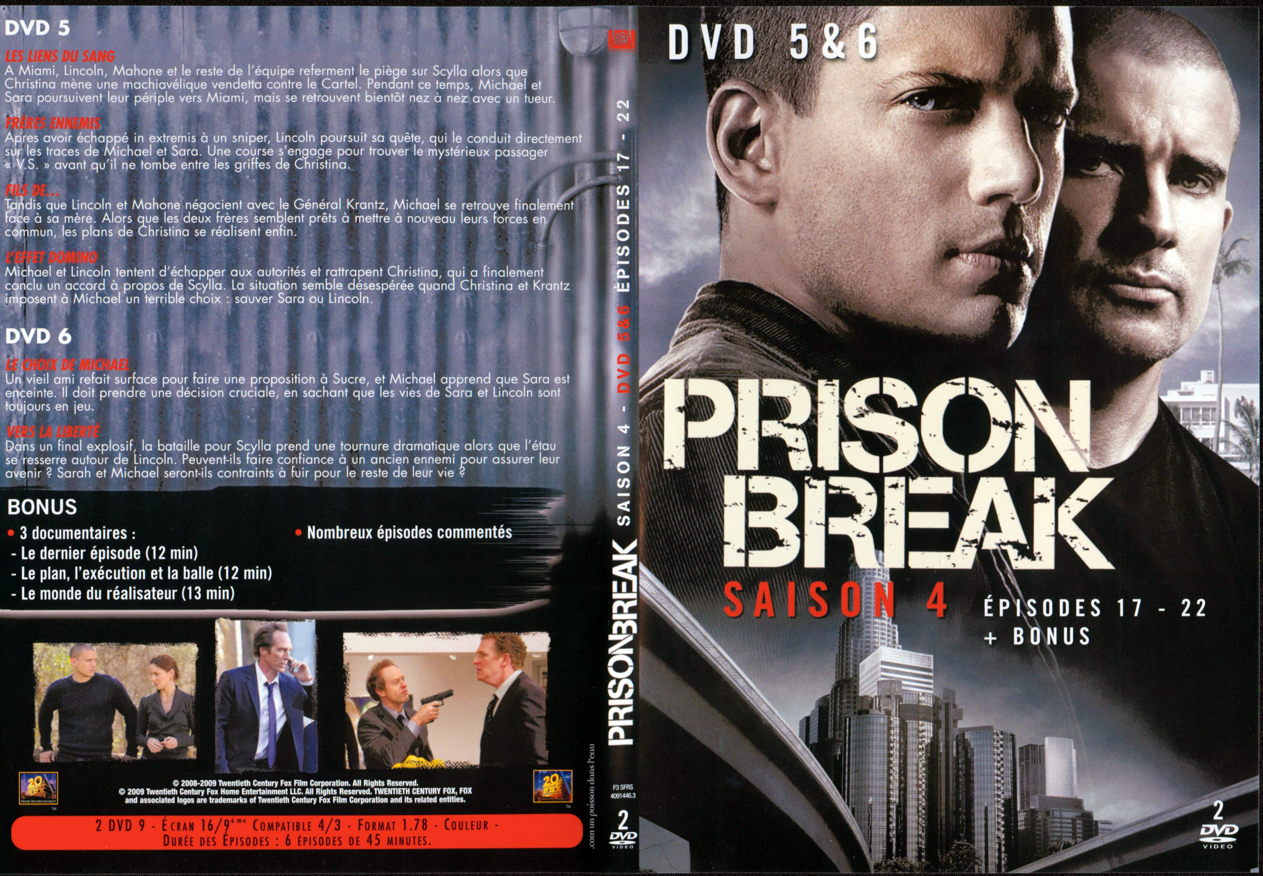 Jaquette DVD Prison break Saison 4 DVD 3
