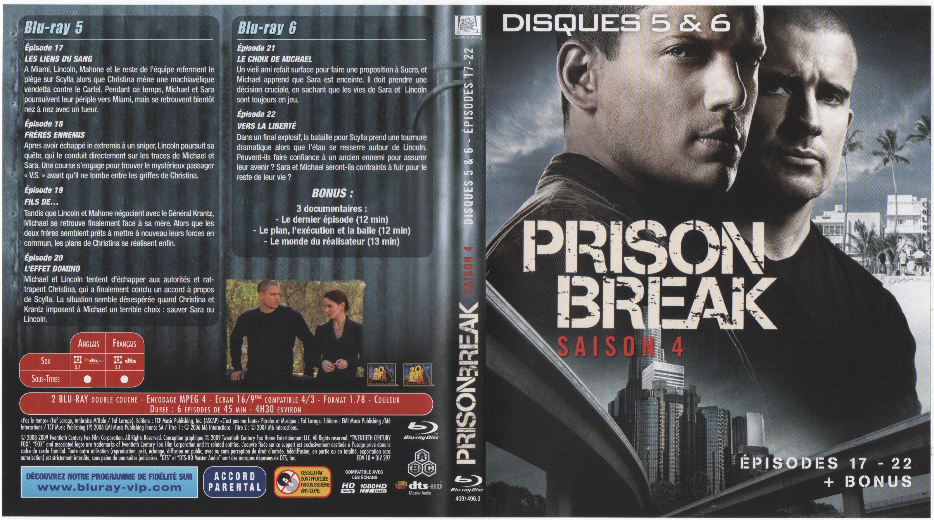 Jaquette DVD Prison break Saison 4 DVD 3 (BLU-RAY)
