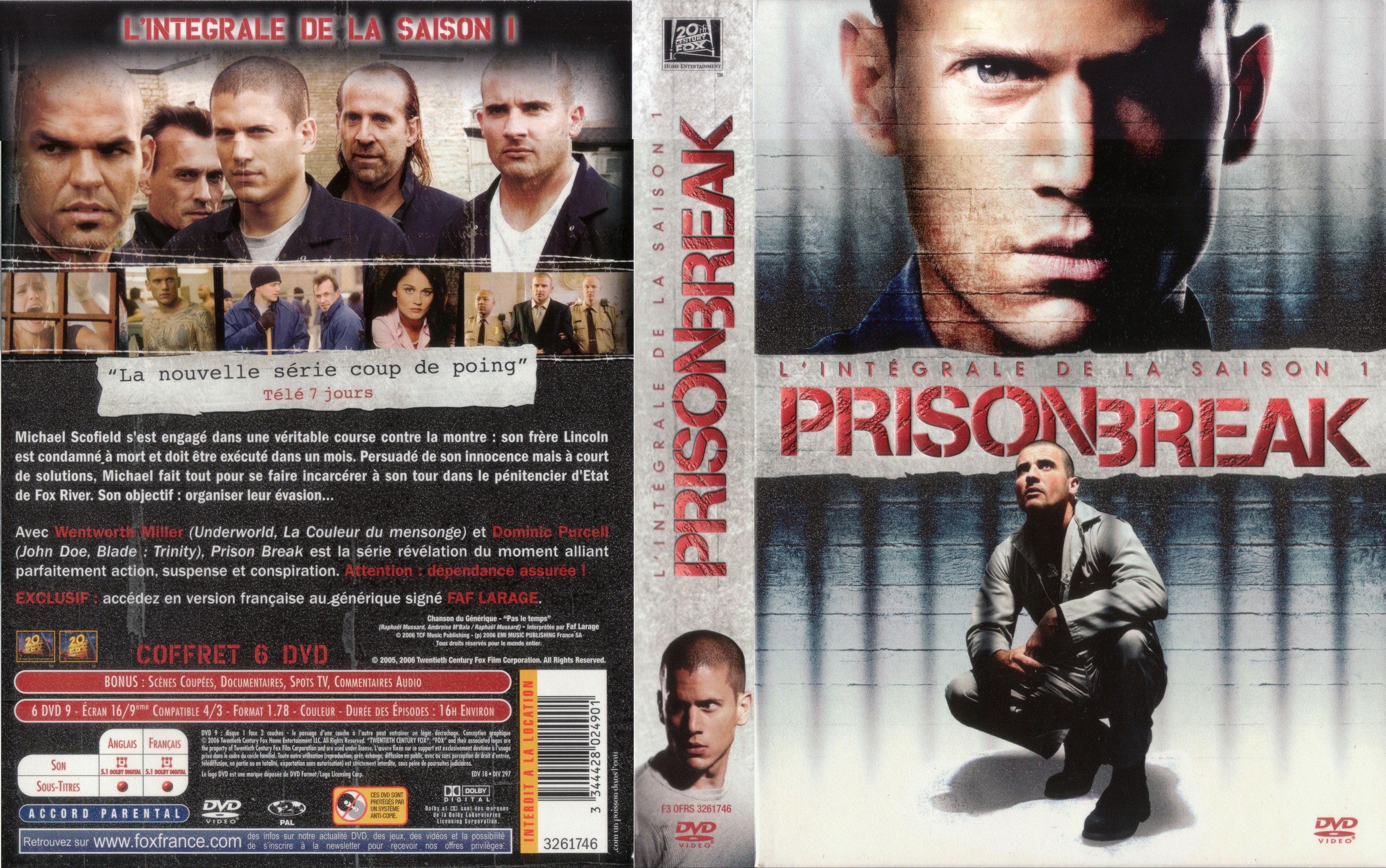 Jaquette DVD Prison break saison 1 COFFRET