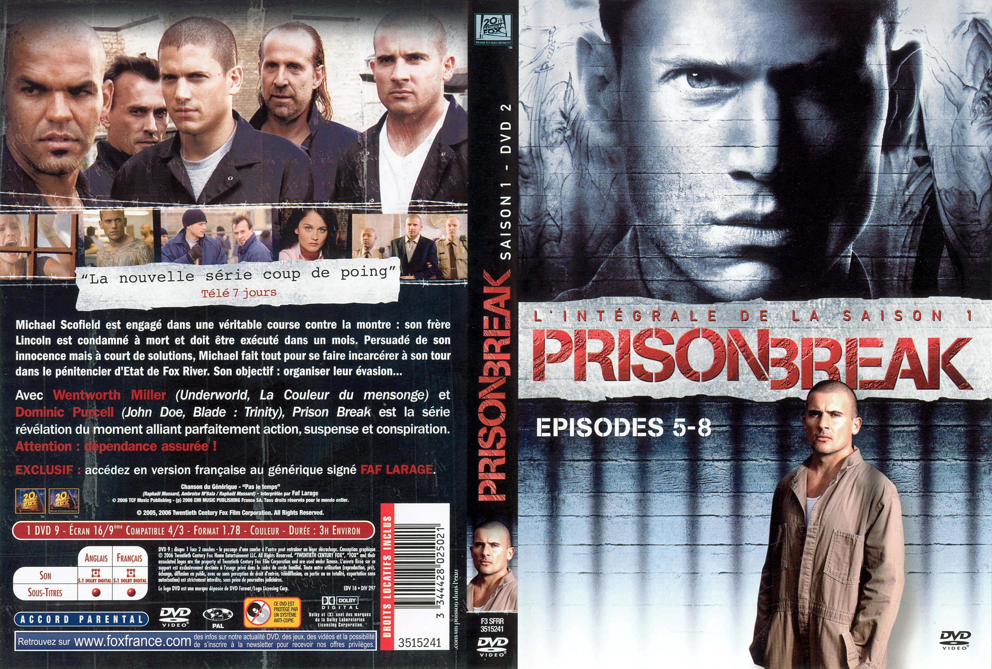 Jaquette DVD Prison break saison 1 dvd 2