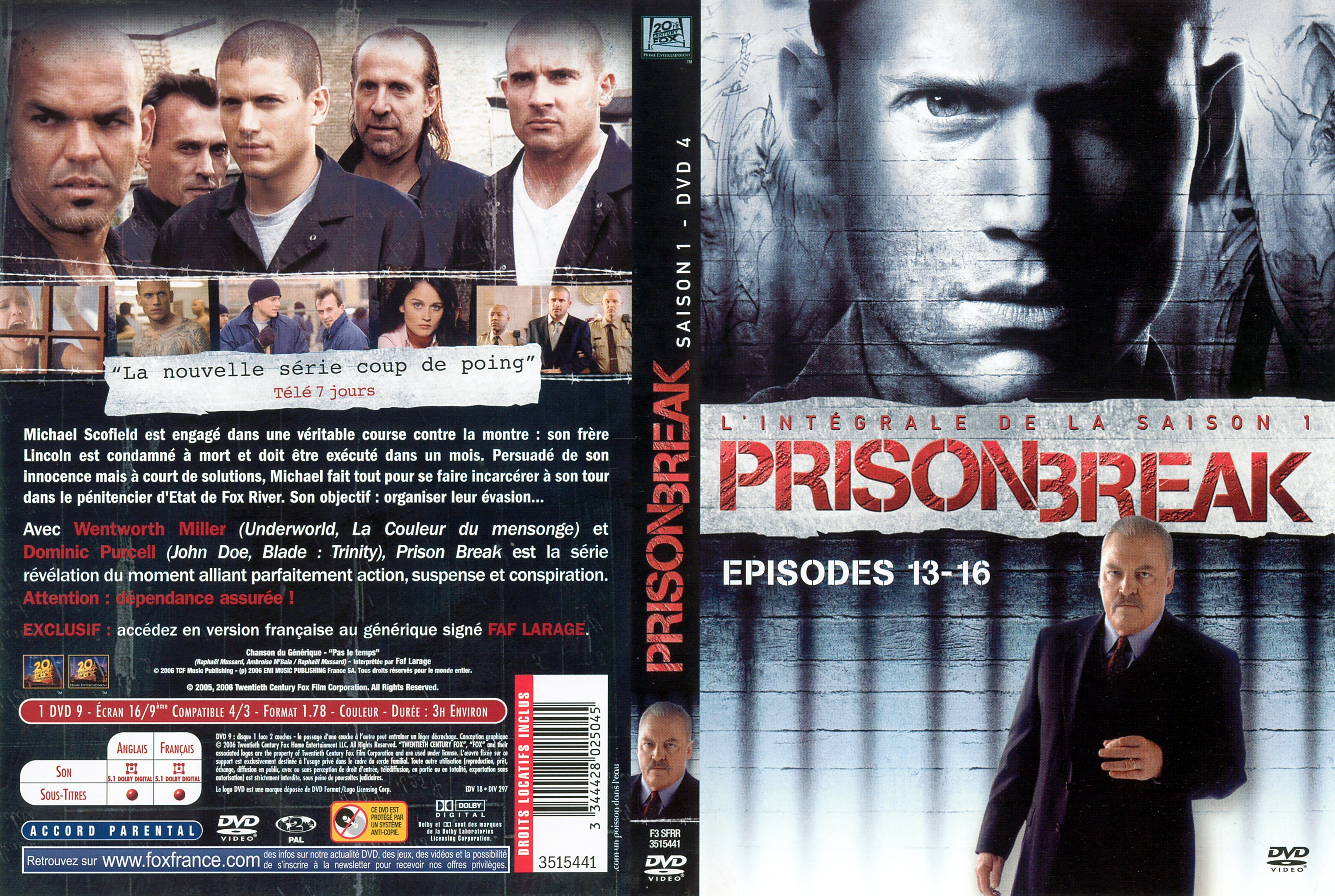 Jaquette DVD Prison break saison 1 dvd 4