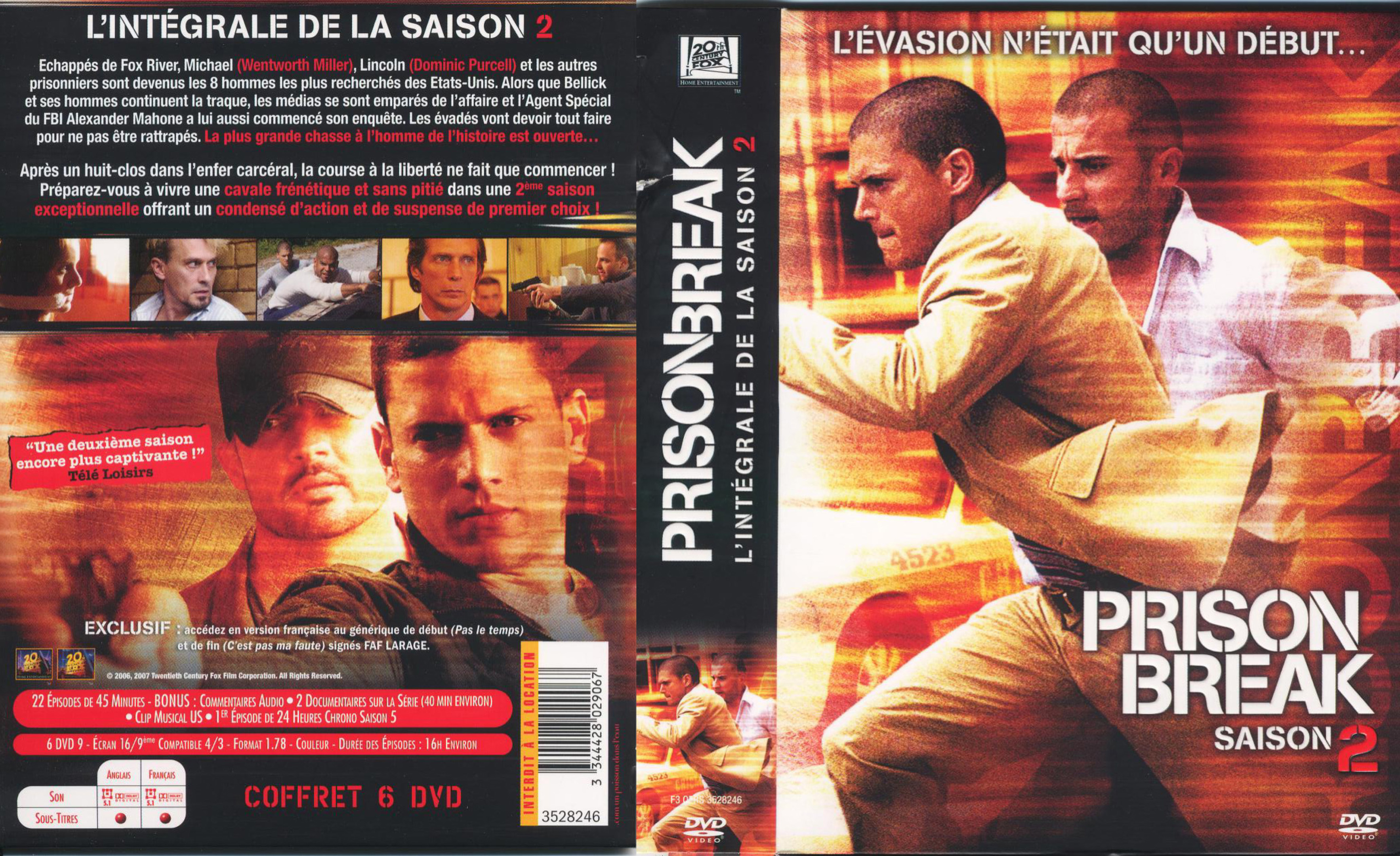 Jaquette DVD Prison break saison 2 COFFRET