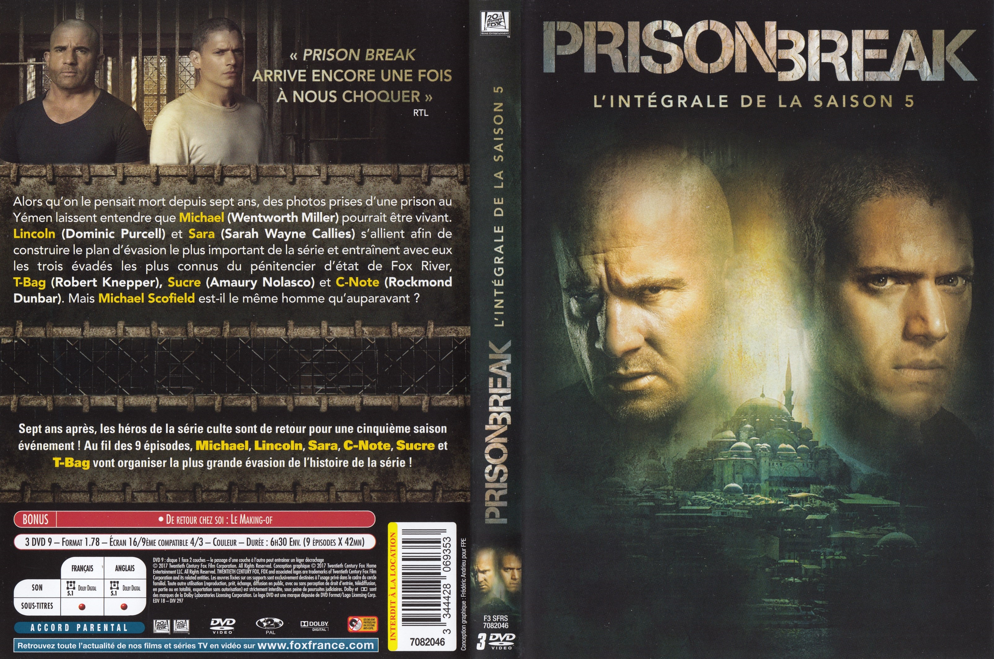 Jaquette DVD Prison break saison 5