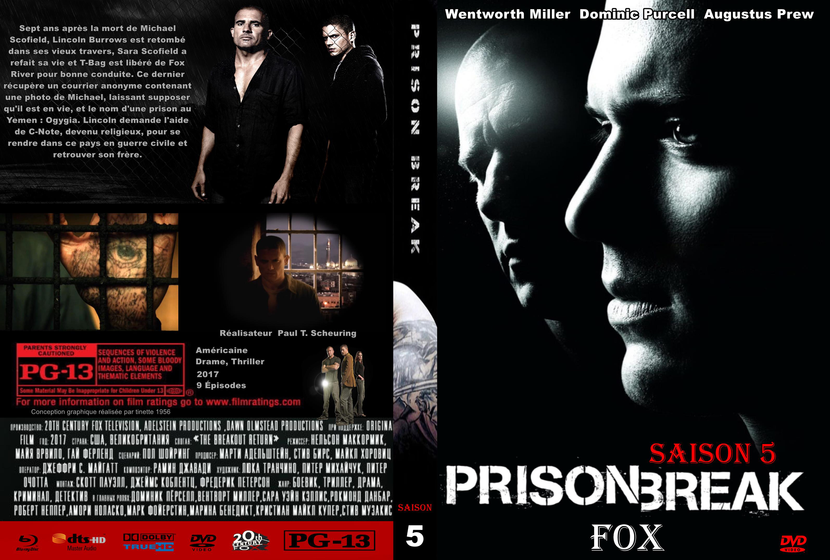 Garantizar Comerciante Insignificante Jaquette DVD de Prison break saison 5 custom - Cinéma Passion