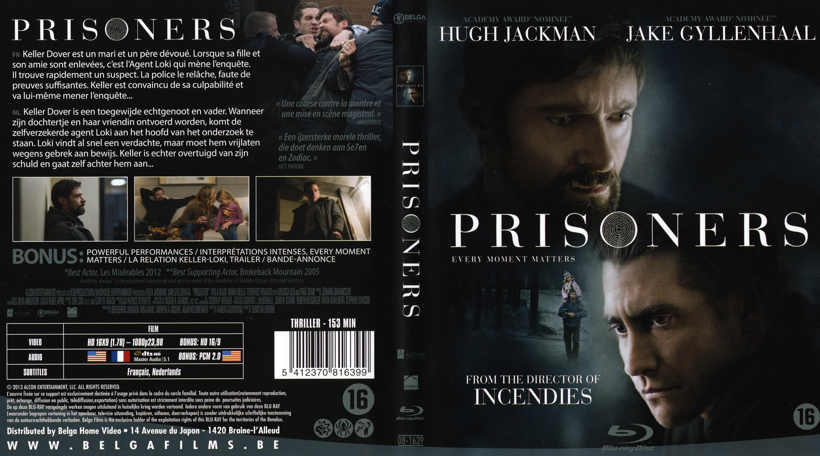 Jaquette DVD Prisoners (BLU-RAY)