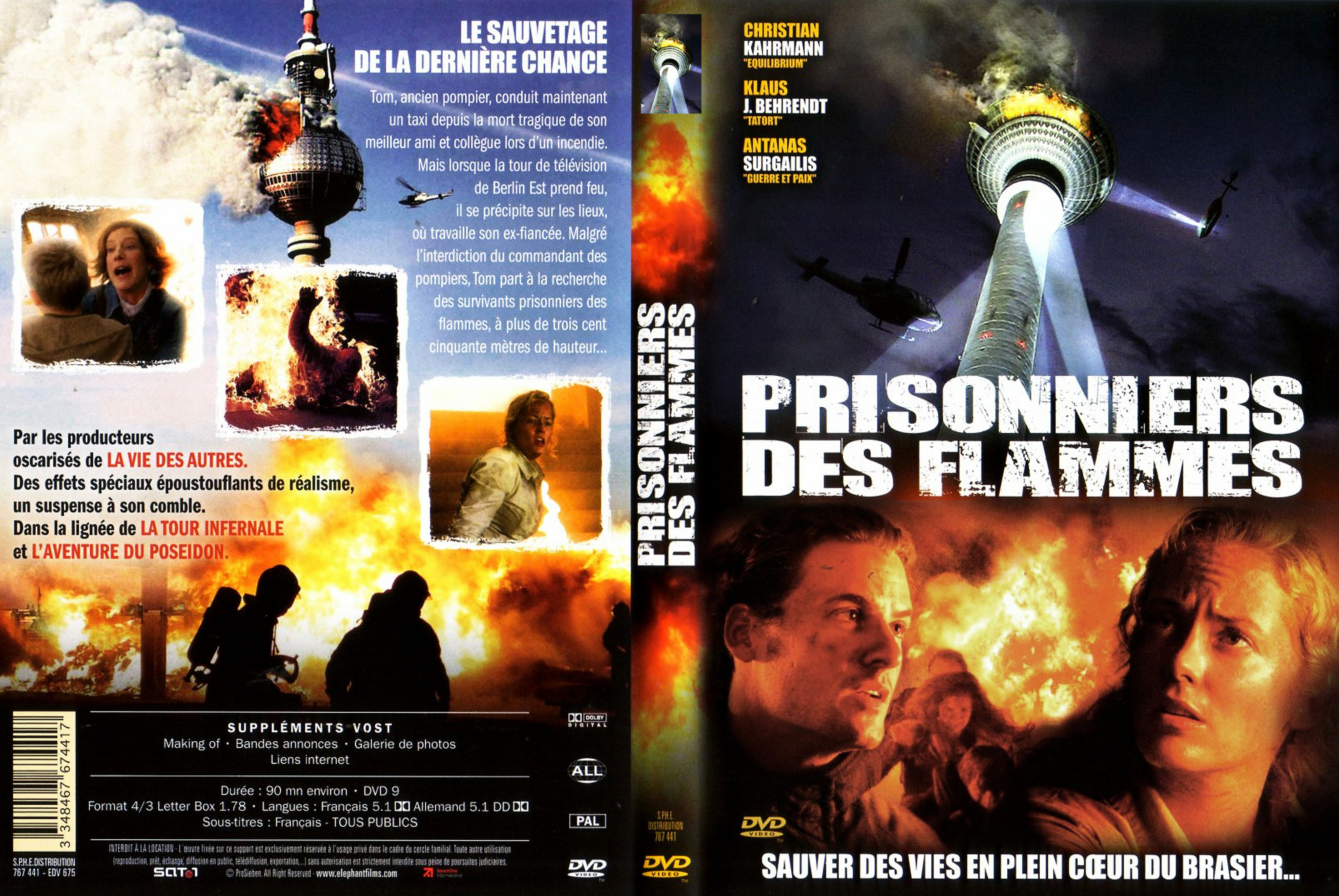 Jaquette DVD Prisonniers des flammes
