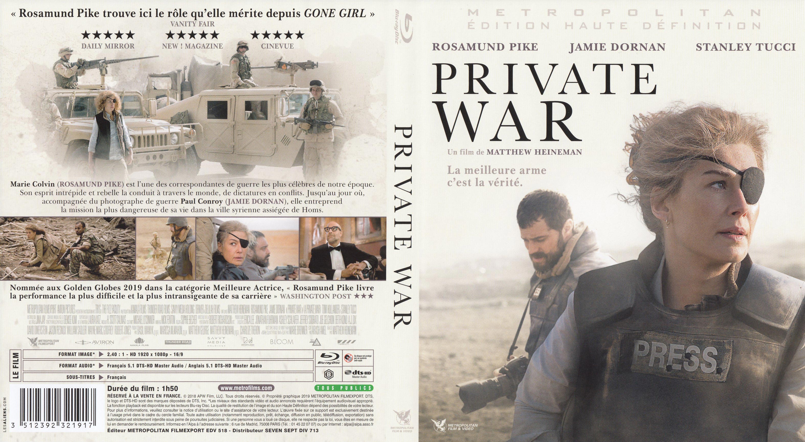 Jaquette DVD Private war (BLU-RAY)