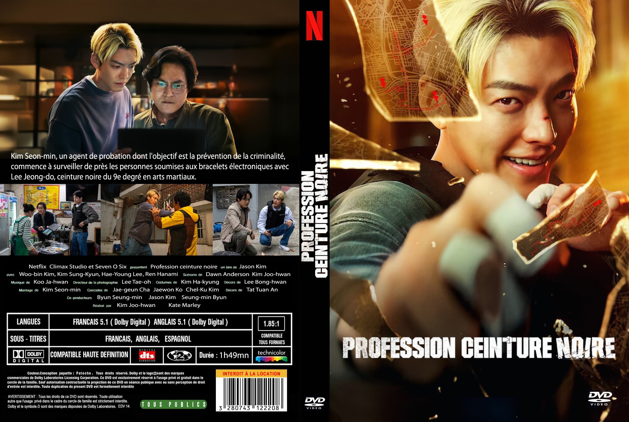 Jaquette DVD Profession ceinture noire custom