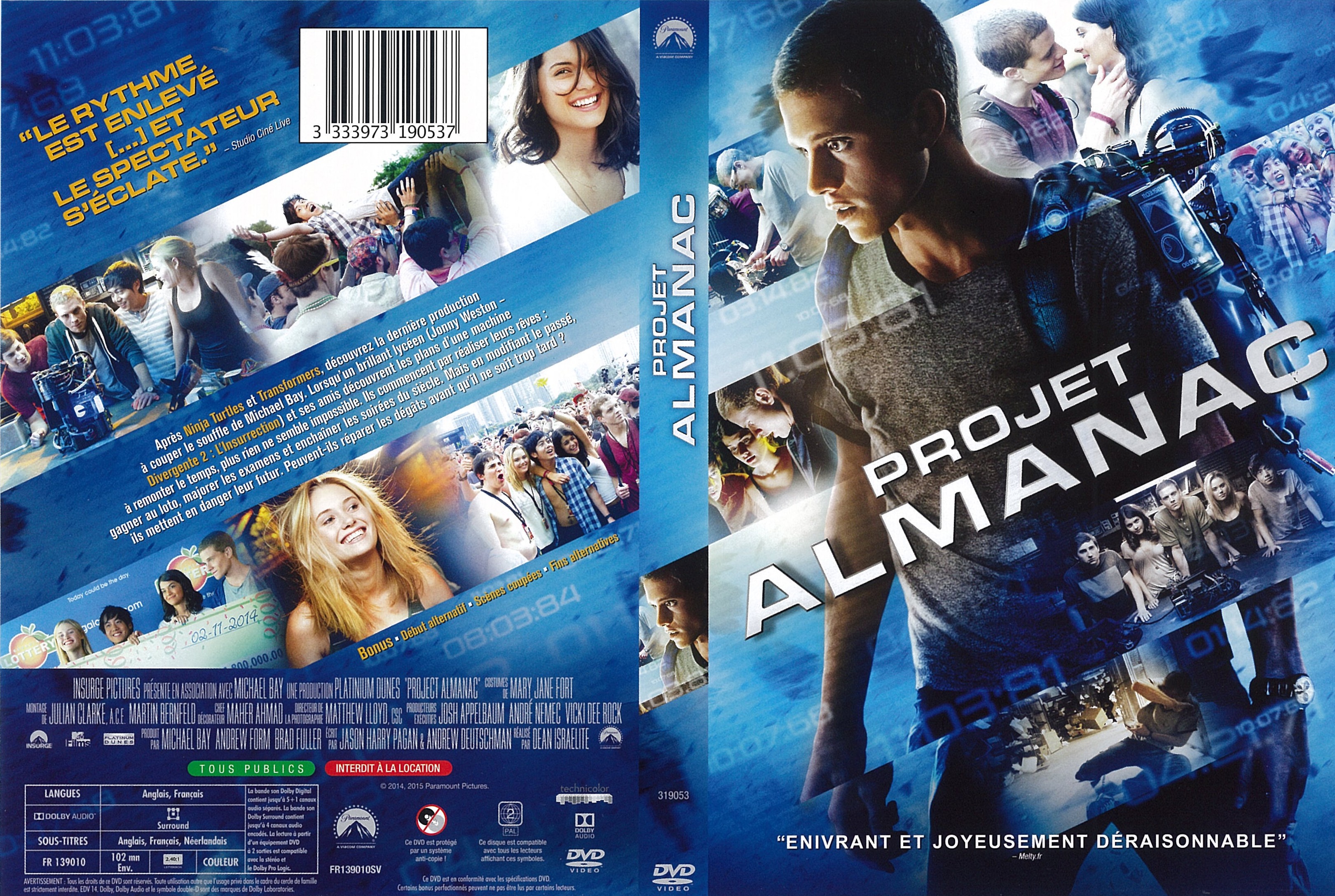 Jaquette DVD Projet Almanac