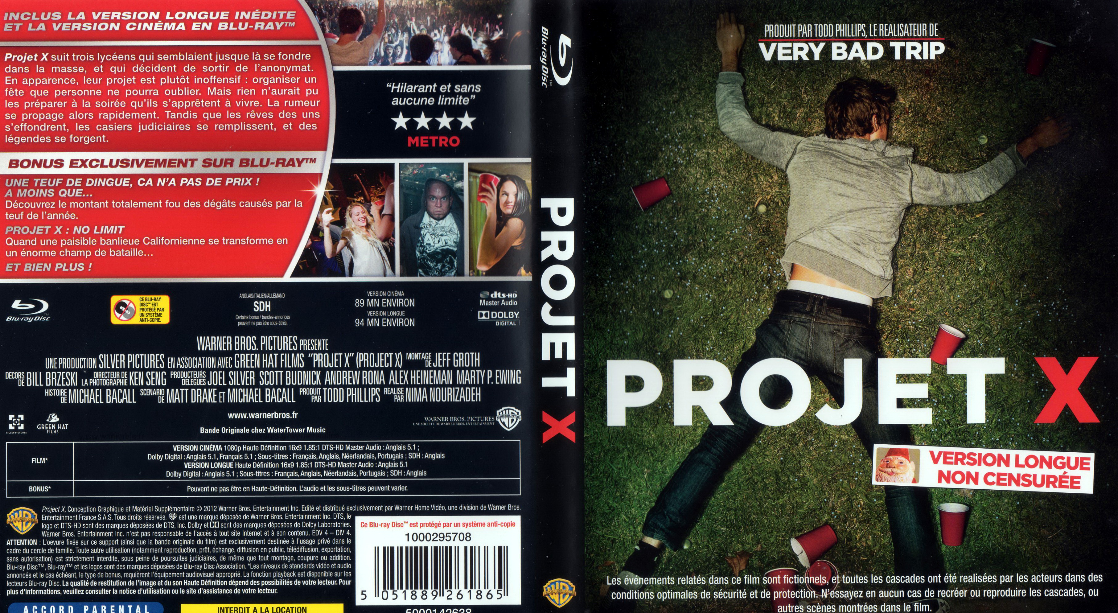 Jaquette DVD Projet X (BLU-RAY)