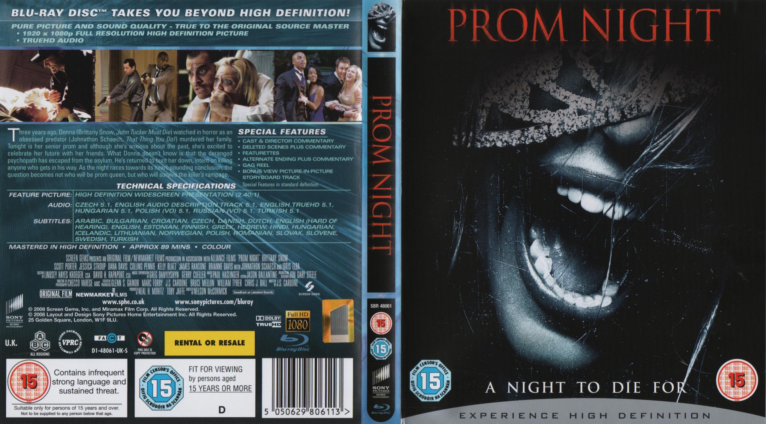 Jaquette DVD Prom night Zone 1 (BLU-RAY)