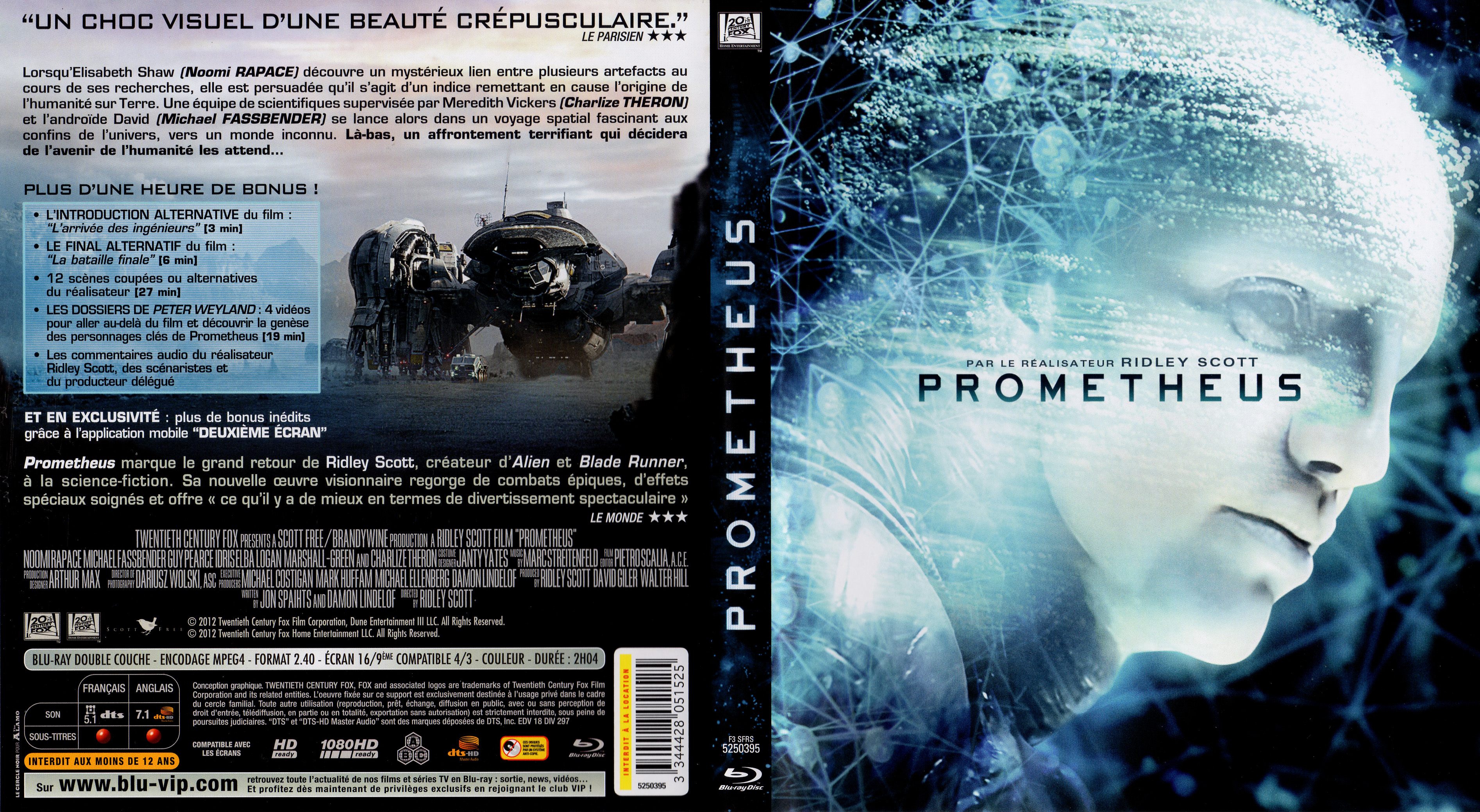 Jaquette DVD Prometheus (BLU-RAY)