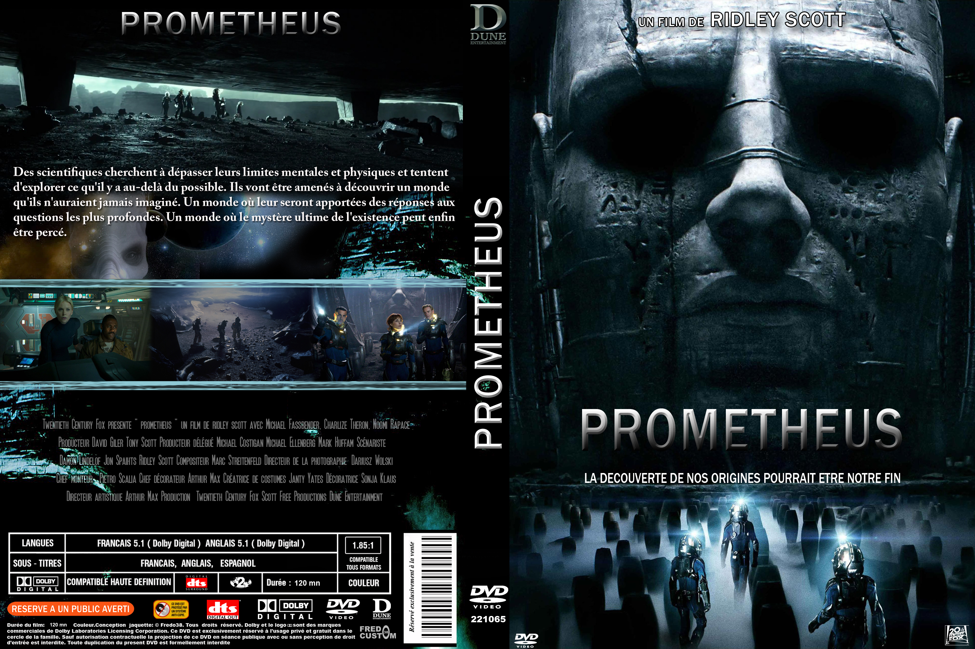 Jaquette DVD Prometheus custom