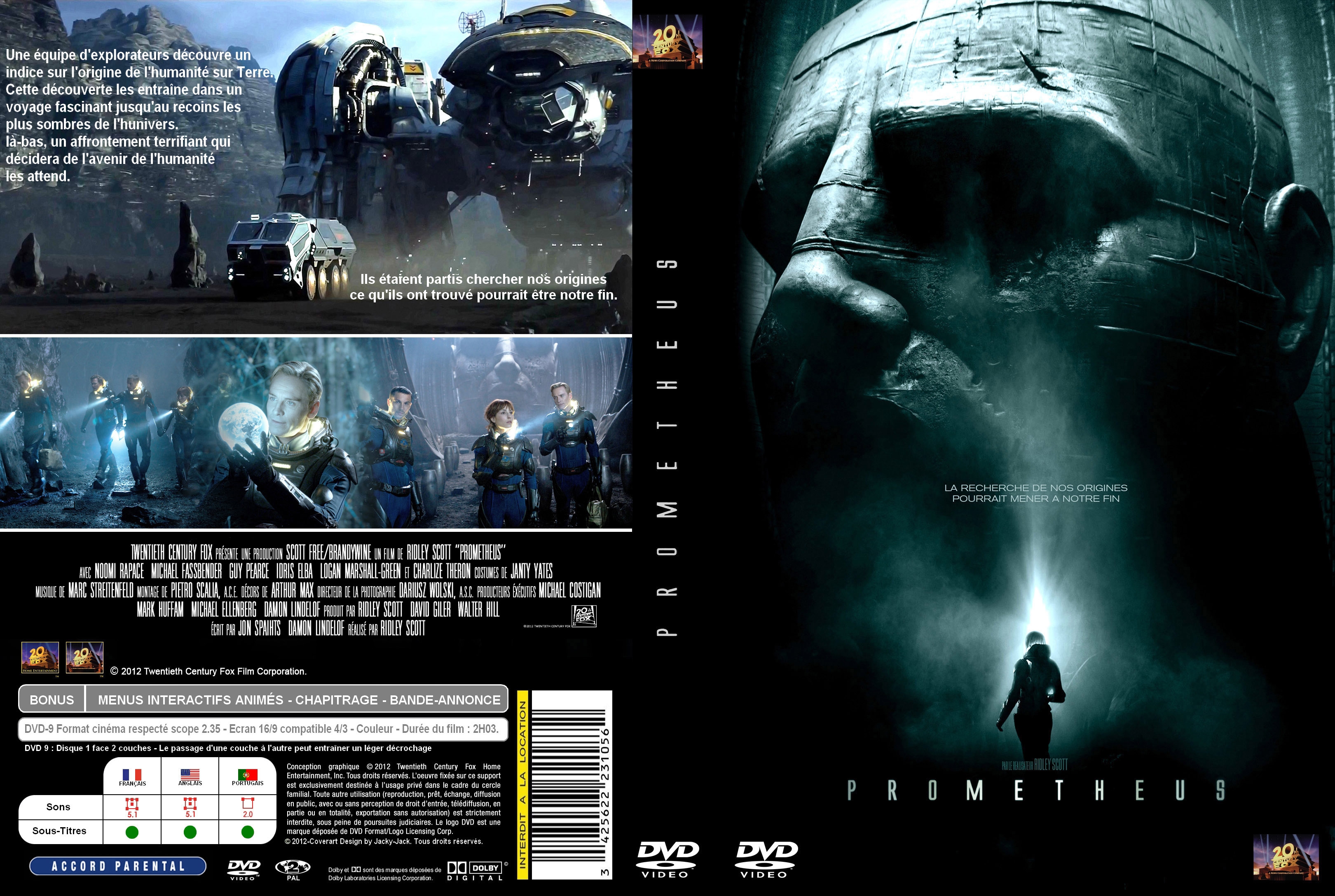 Jaquette DVD Prometheus custom v2