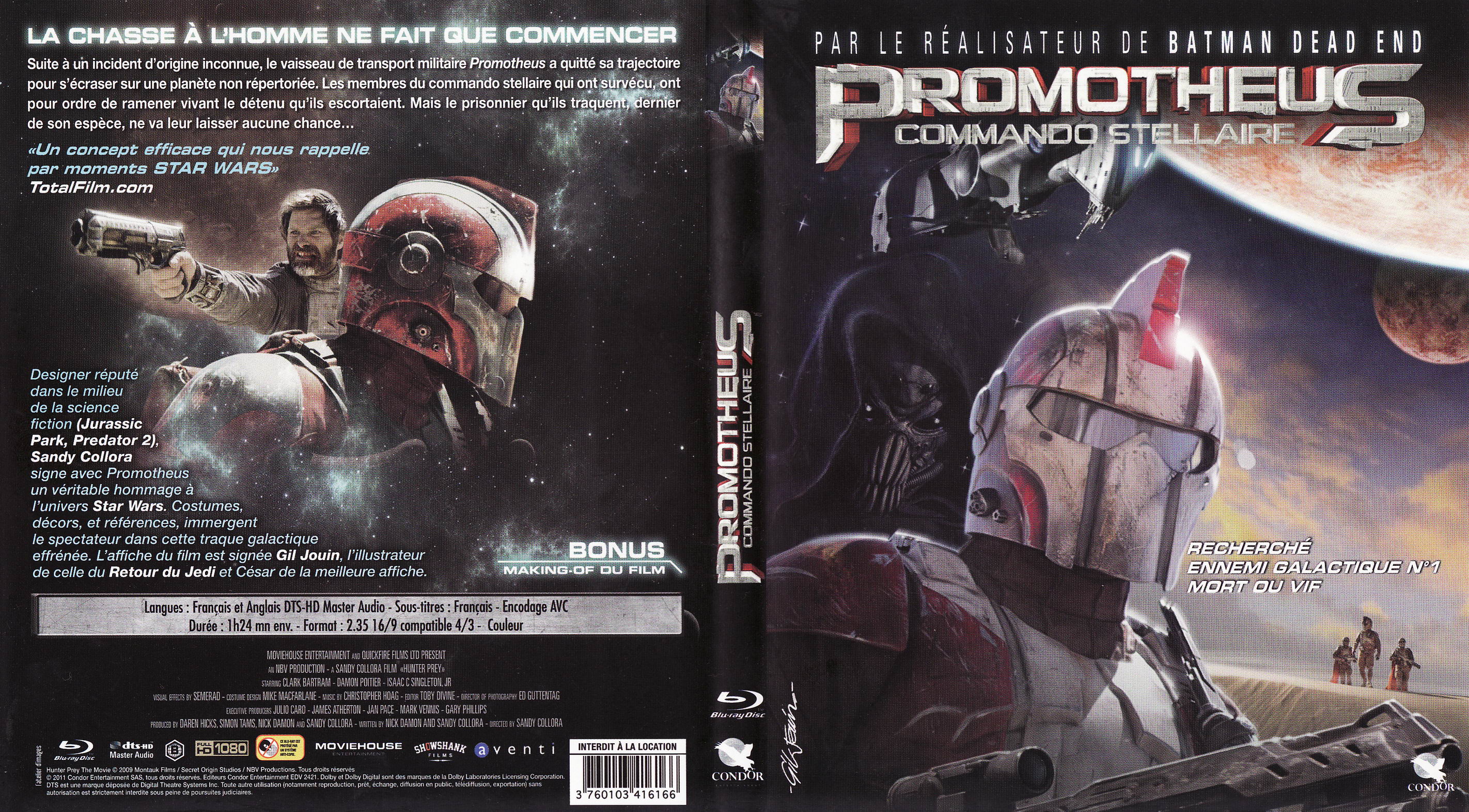 Jaquette DVD Promotheus commando stellaire (BLU-RAY)