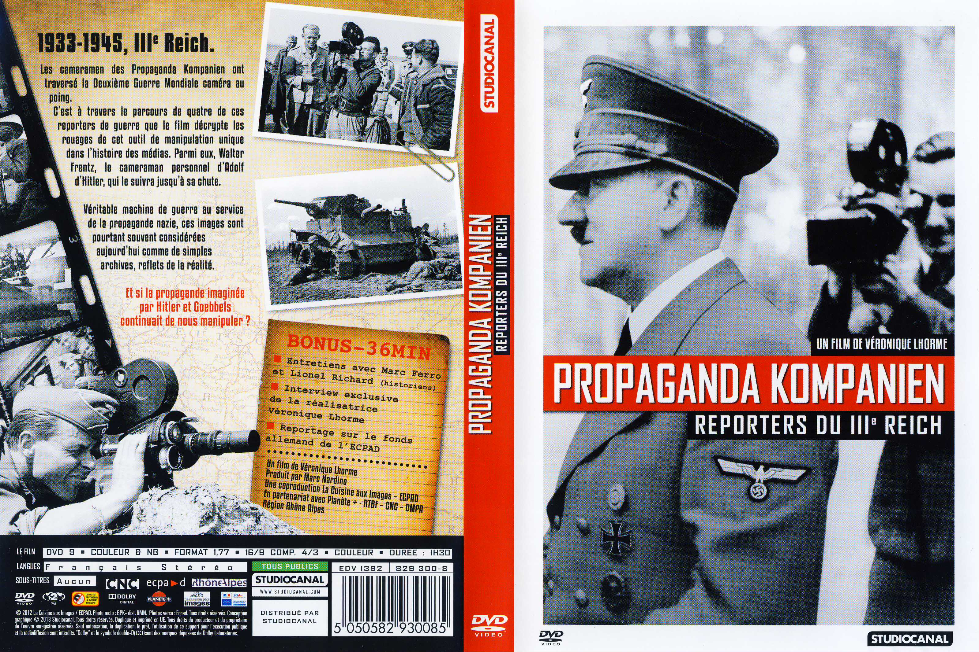 Jaquette DVD Propaganda kompanien Reporters du 3me reich