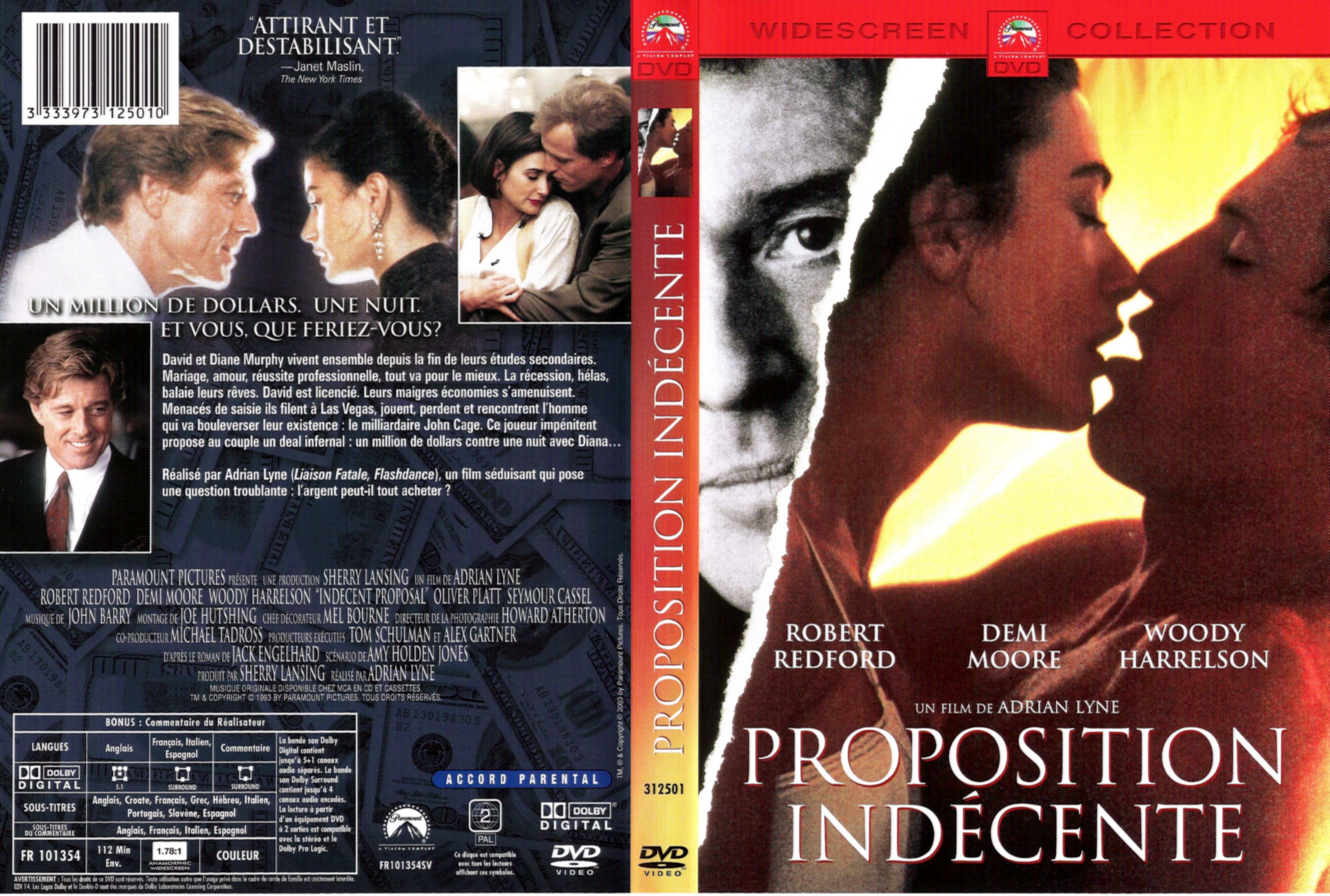 Jaquette DVD Proposition indcente