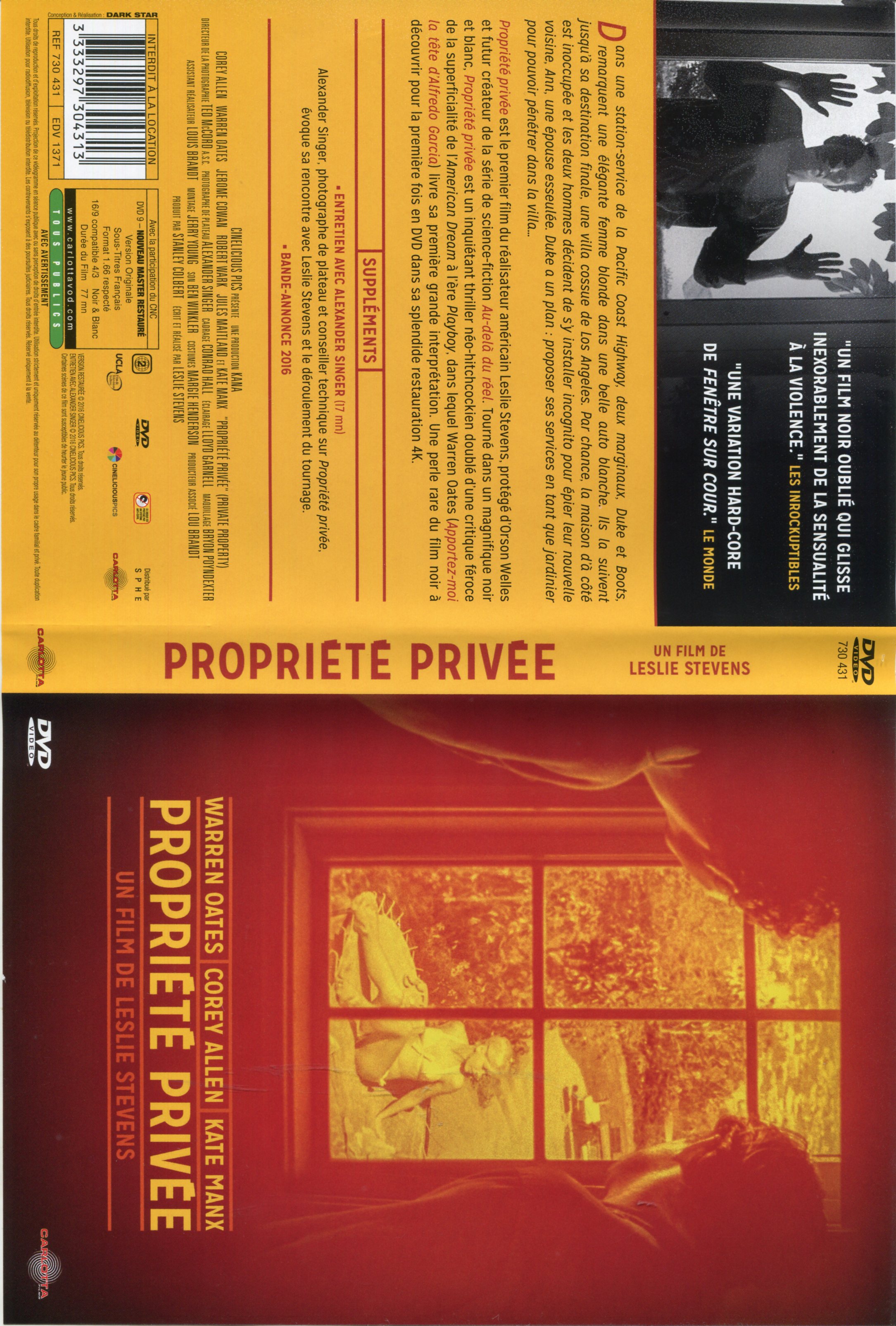 Jaquette DVD Proprit prive