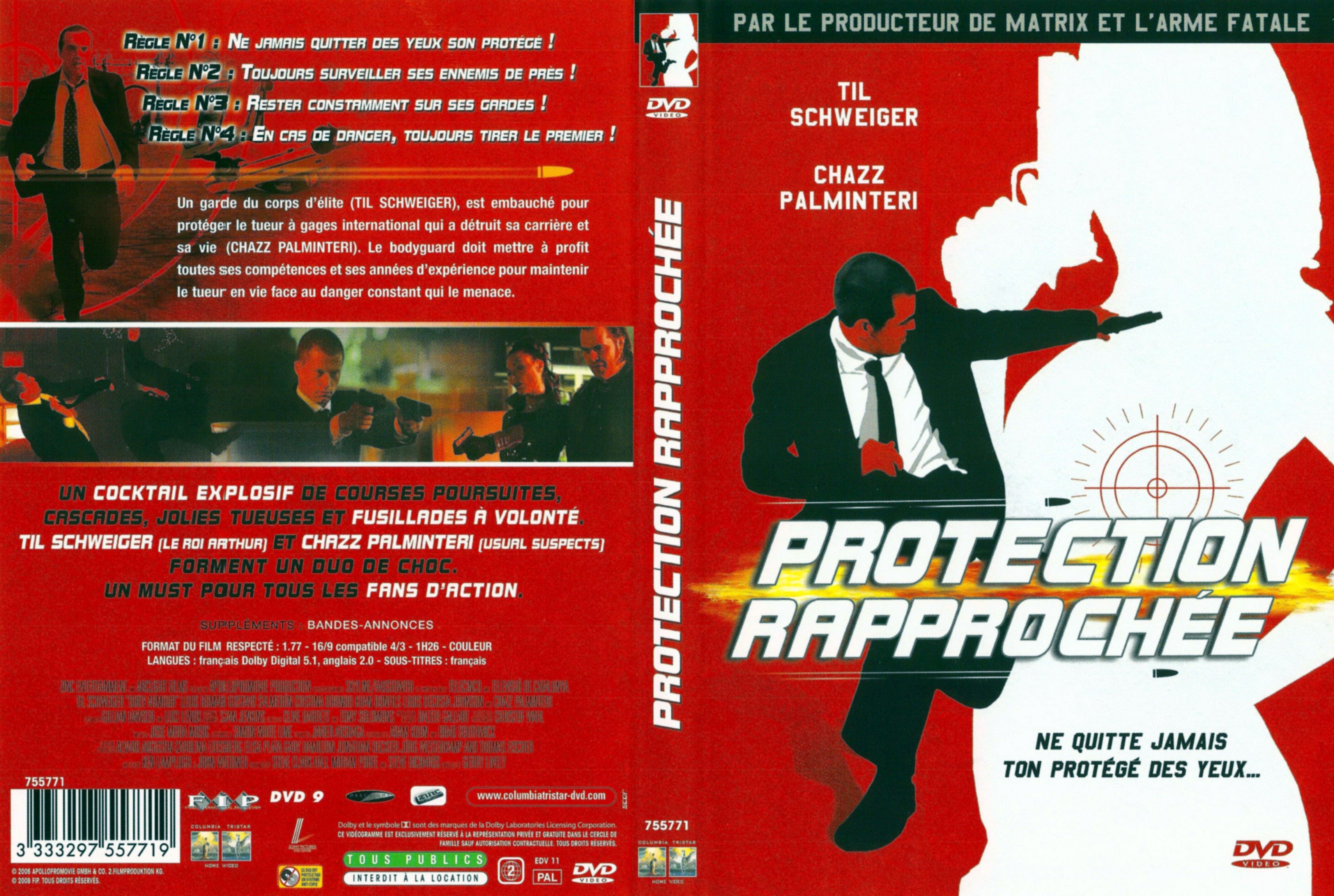 Jaquette DVD Protection rapproche (2007)
