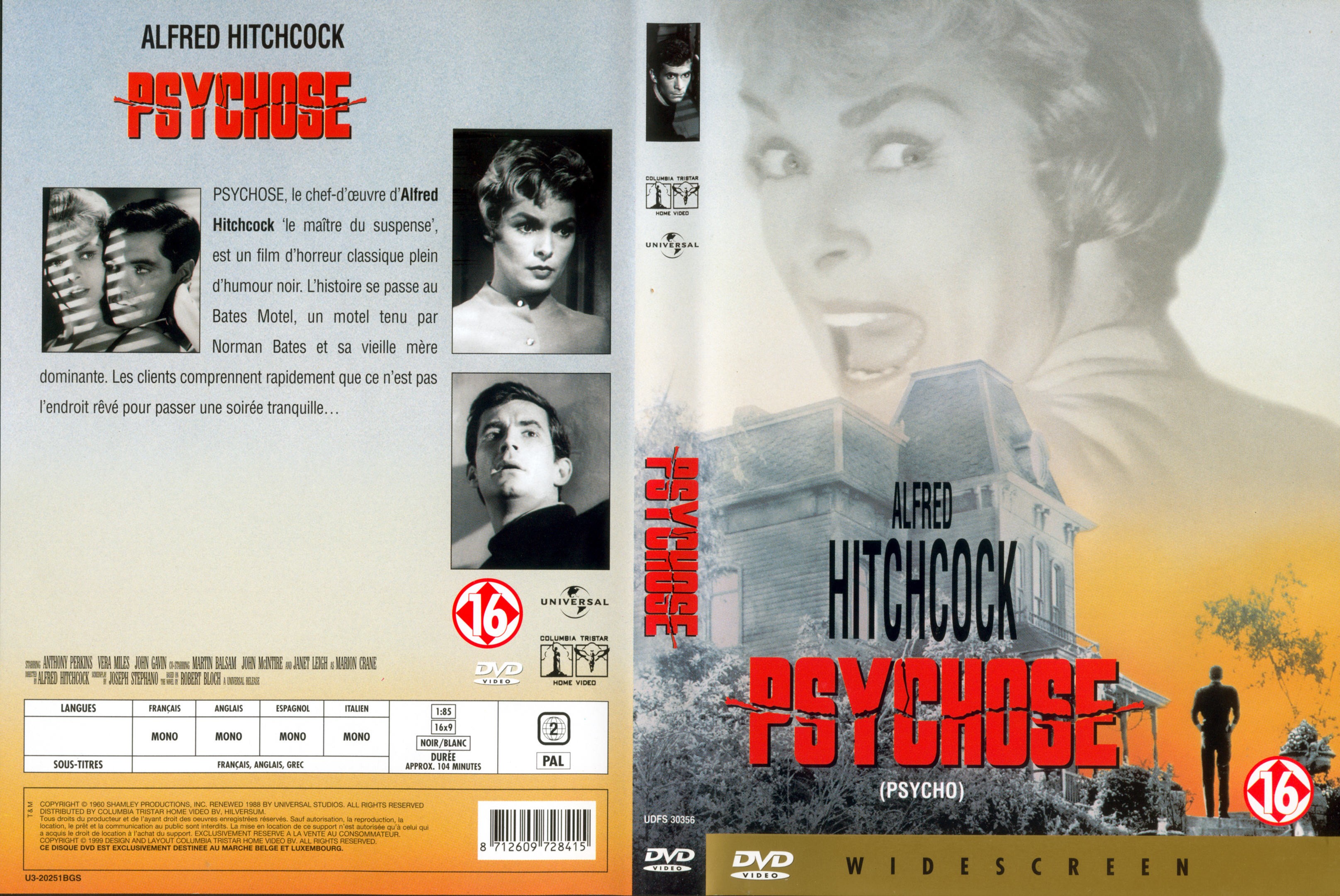Jaquette DVD Psychose