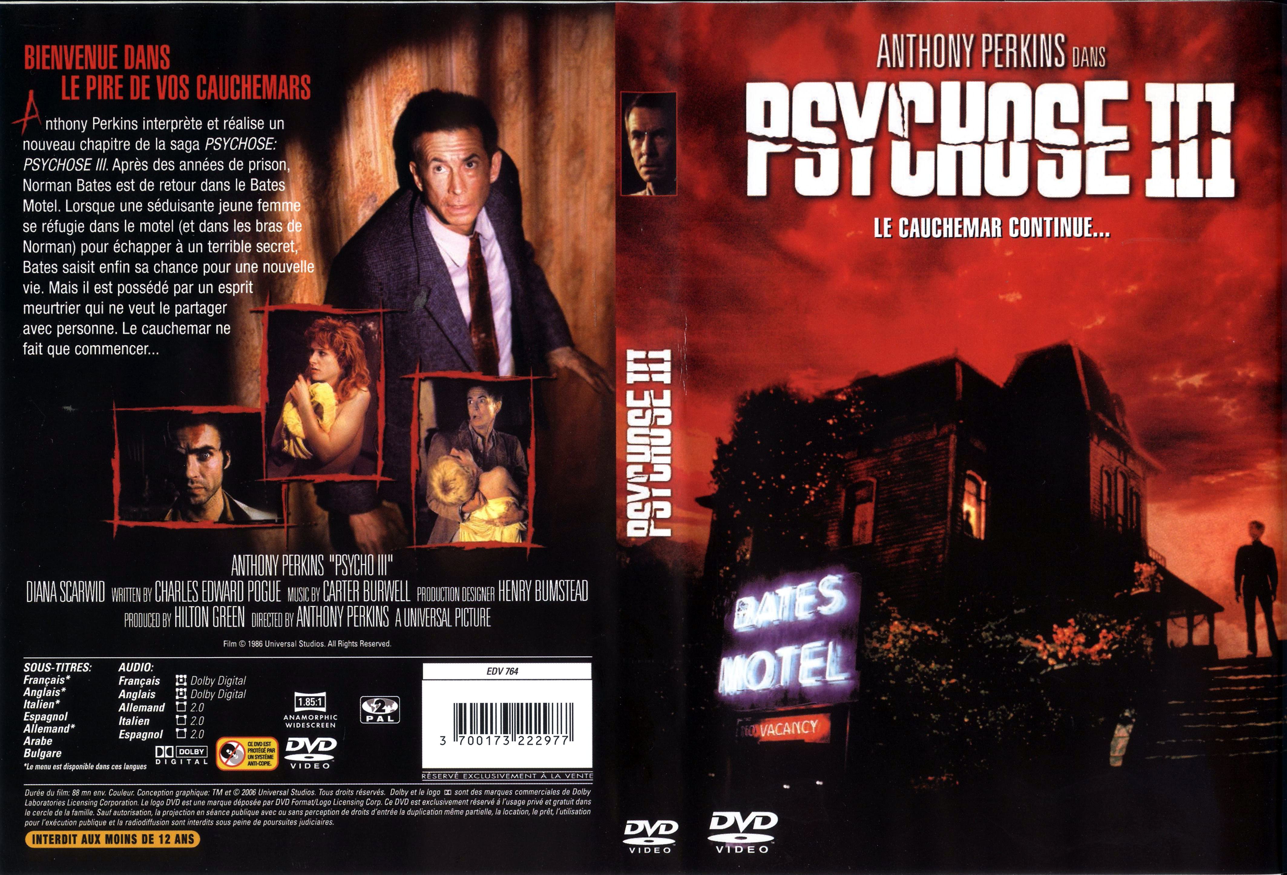 Jaquette DVD Psychose 3