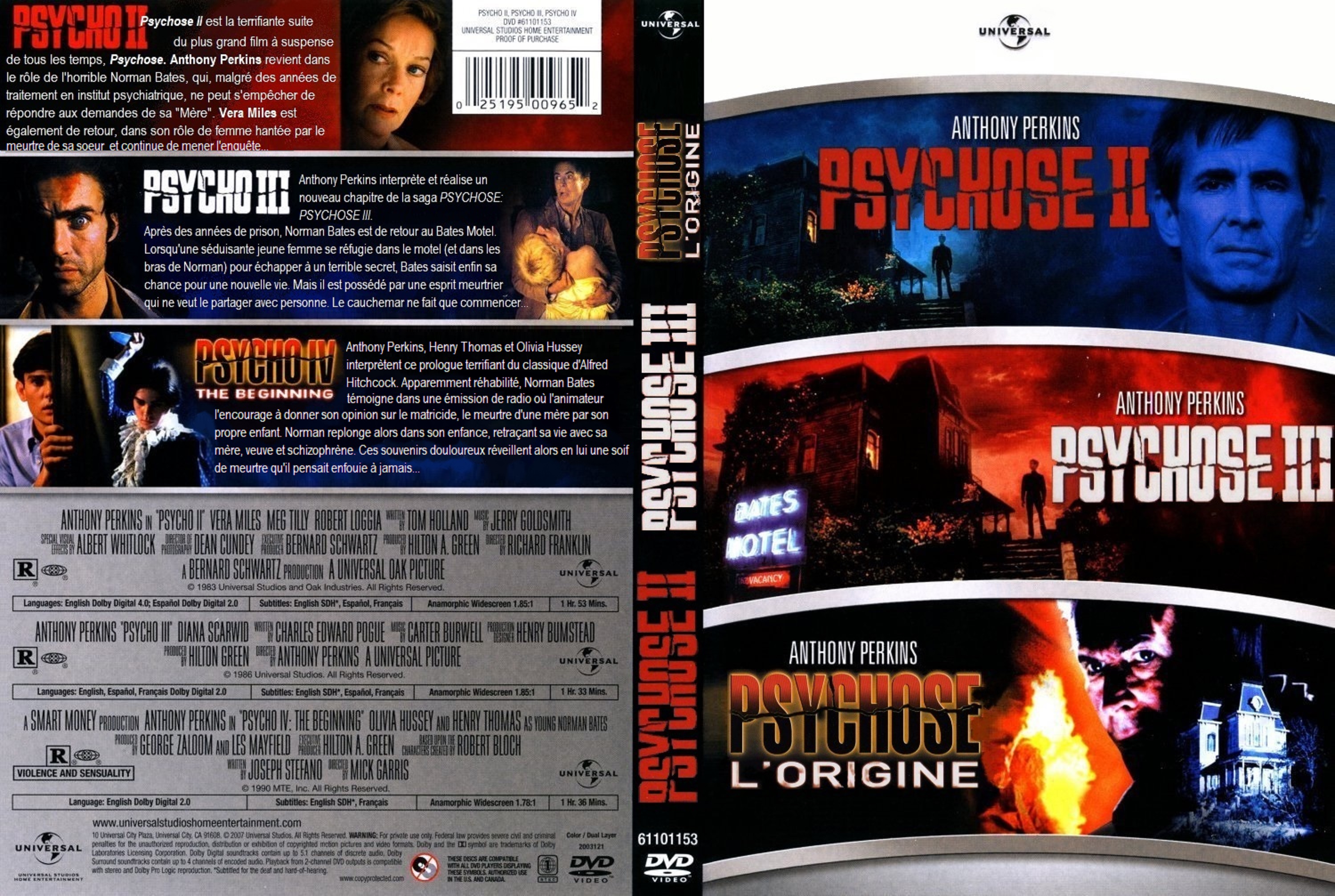 Jaquette DVD Psychose II III IV custom