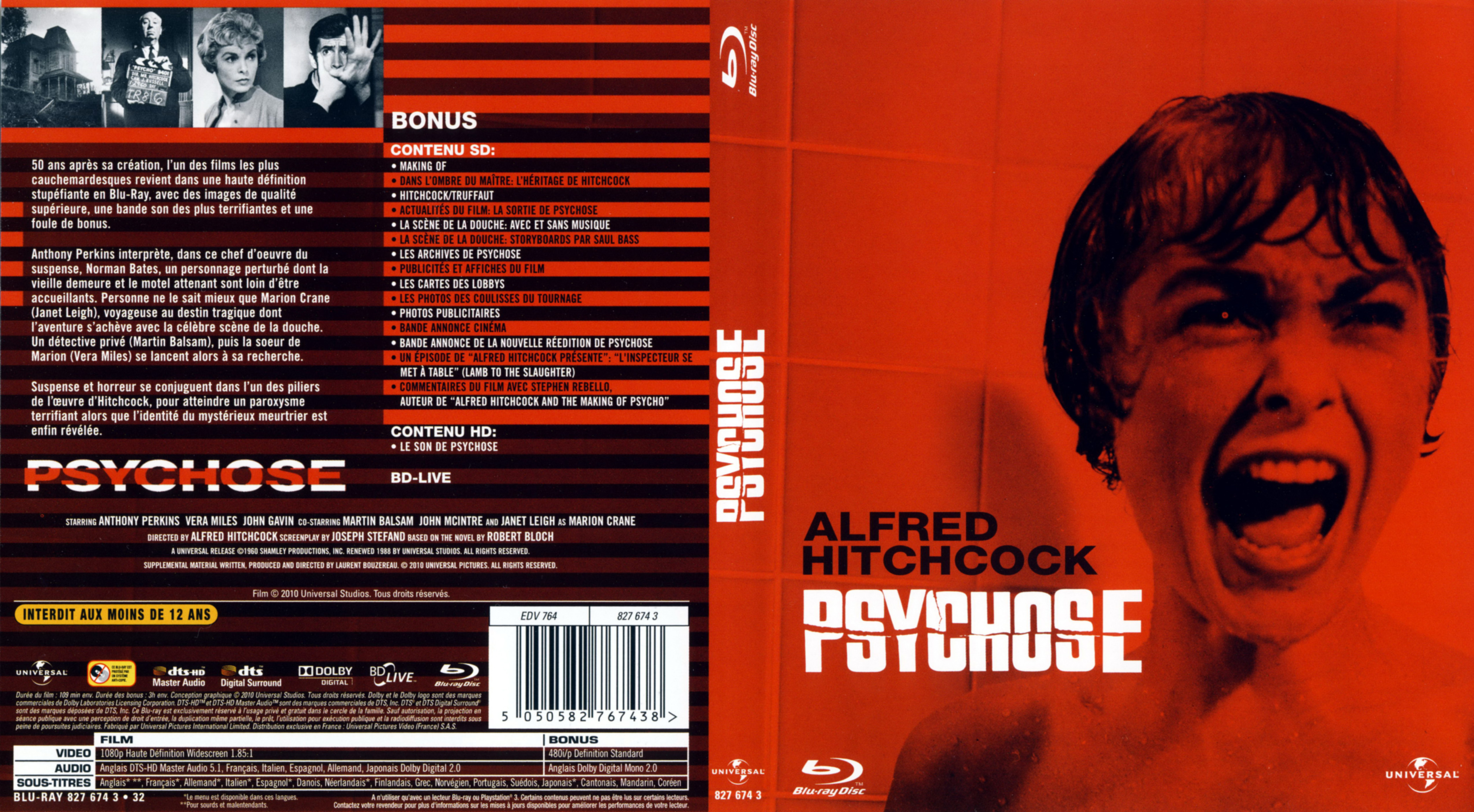 Jaquette DVD Psychose (BLU-RAY)