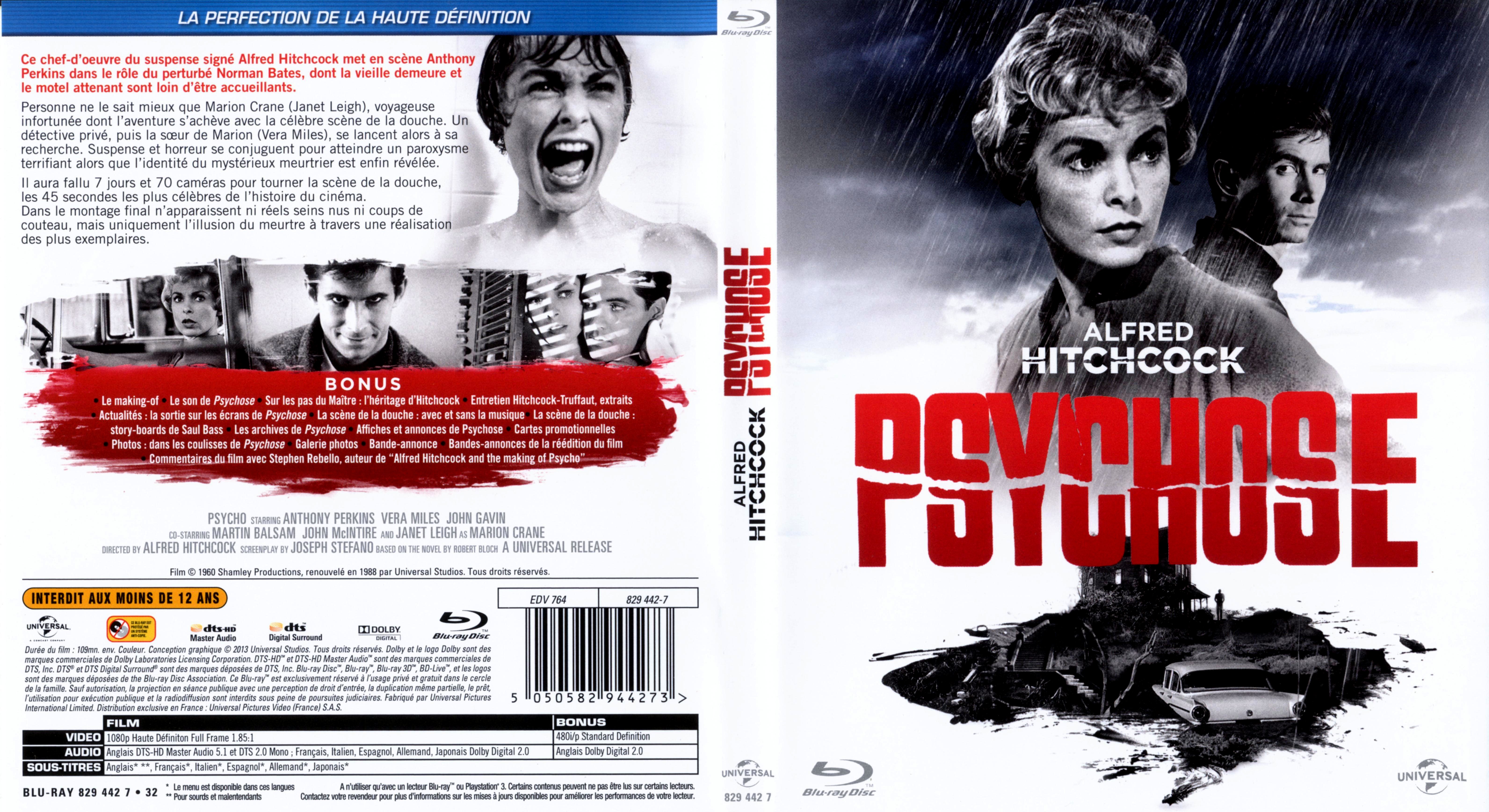Jaquette DVD Psychose (BLU-RAY) v2