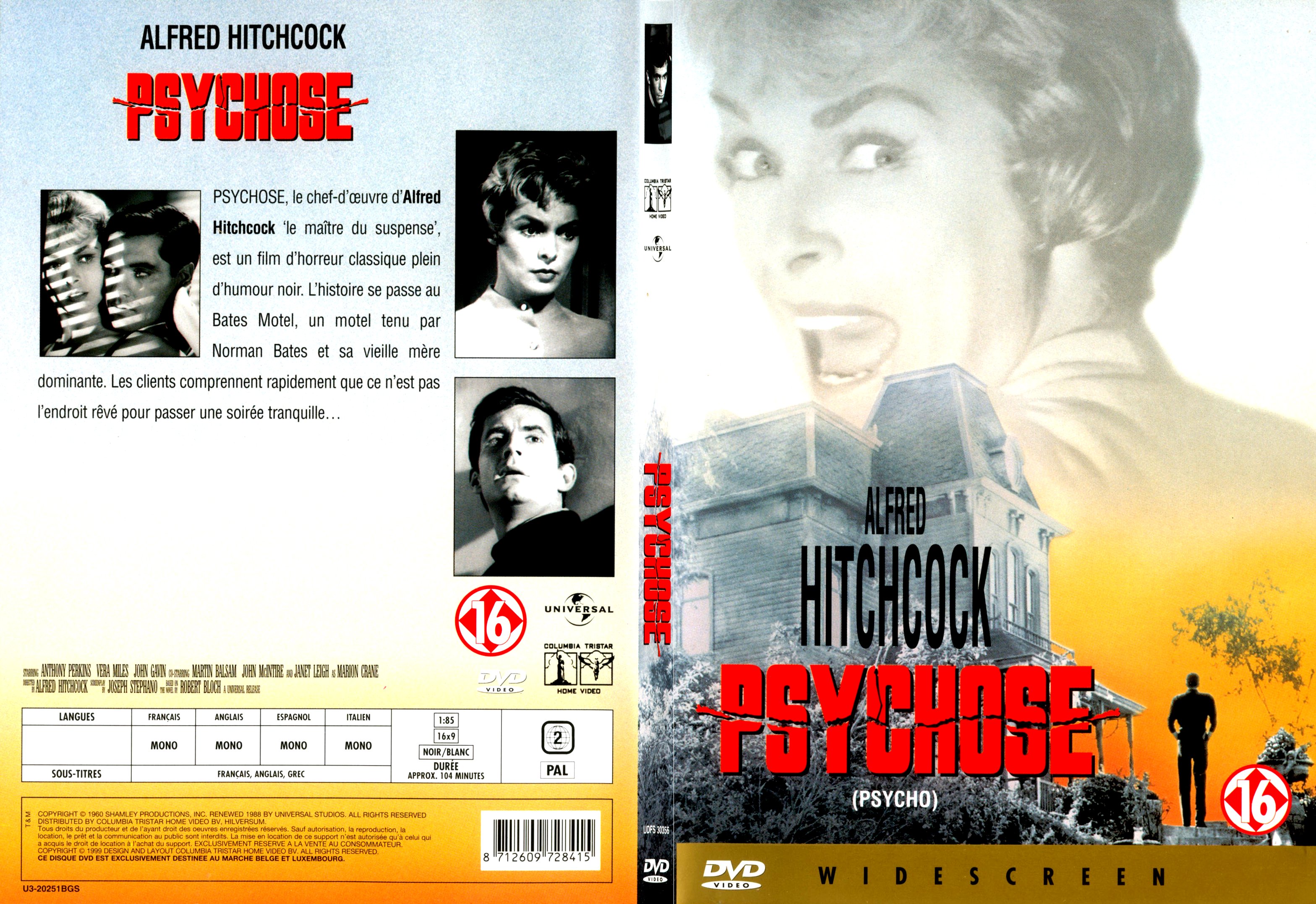 Jaquette DVD Psychose - SLIM