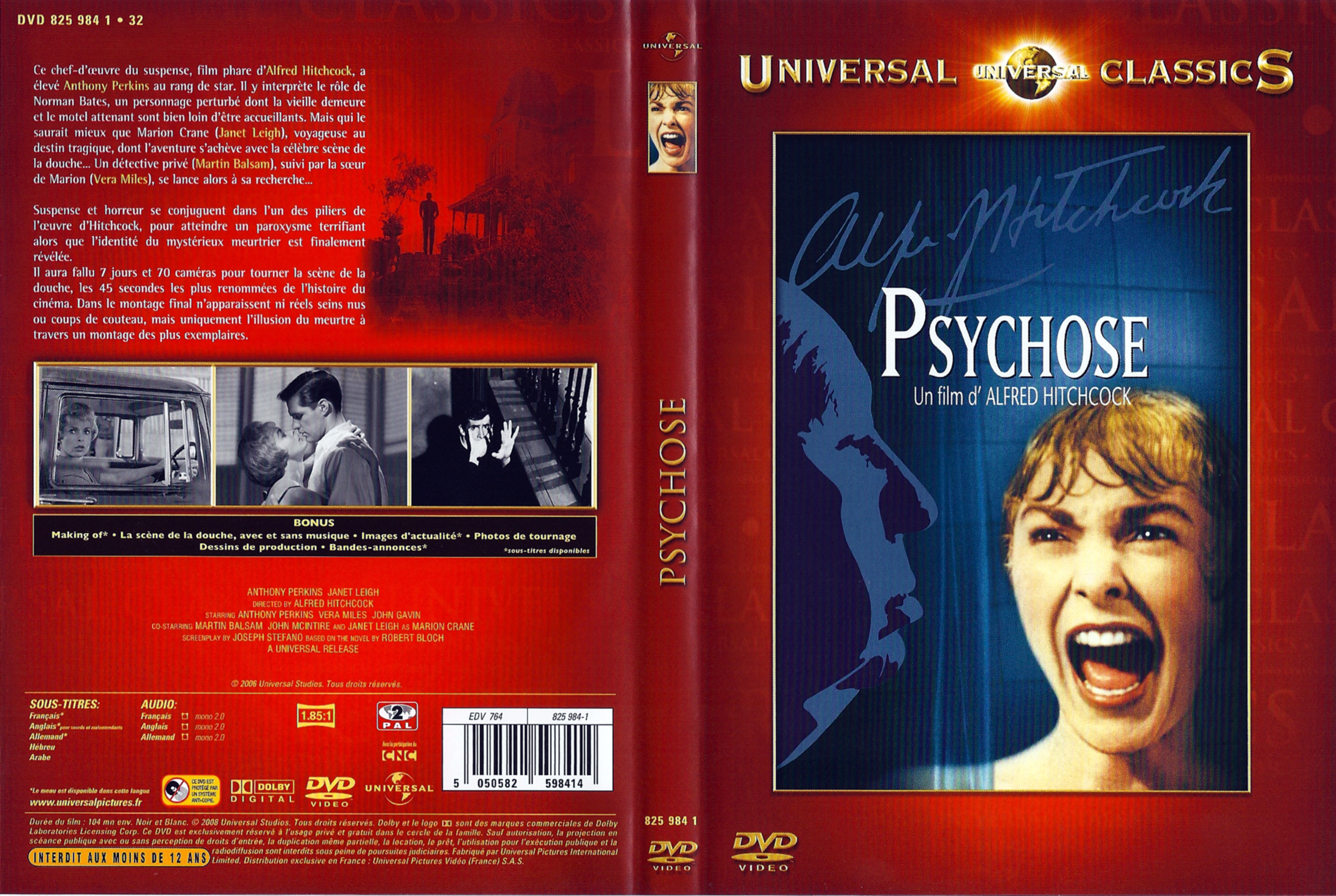 Jaquette DVD Psychose v3