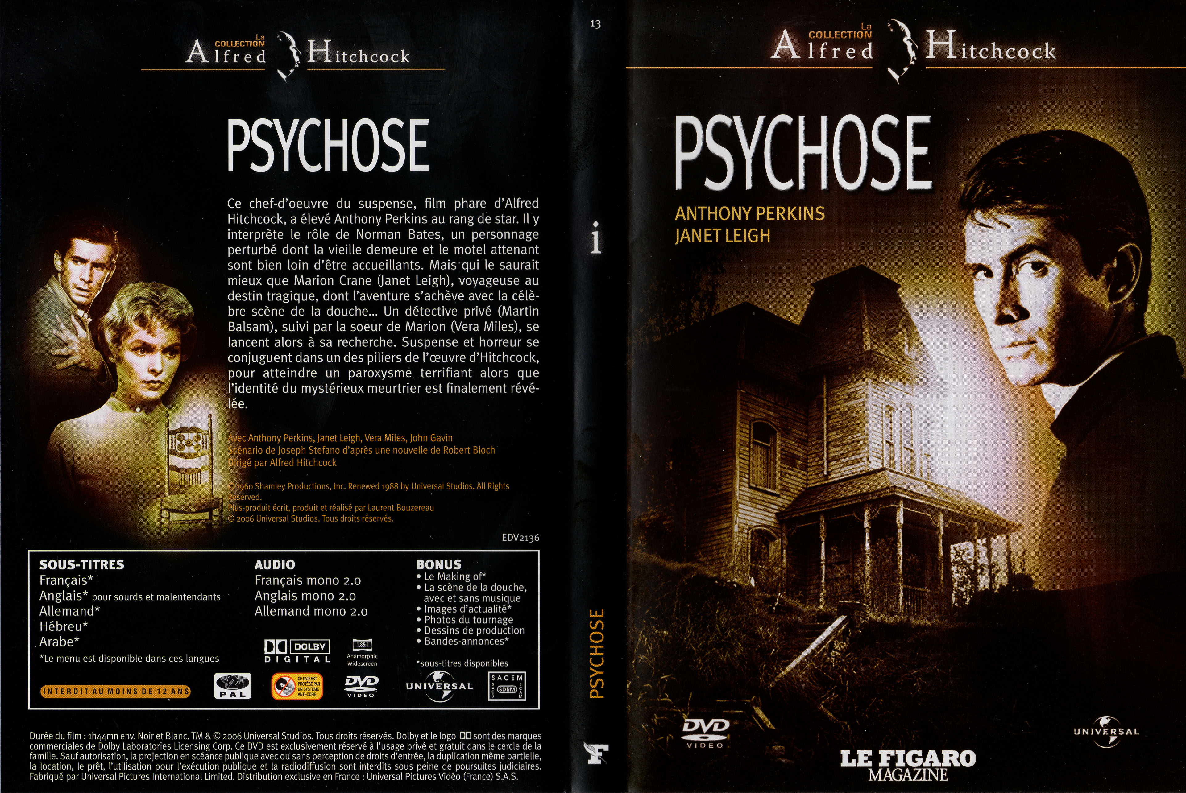 Jaquette DVD Psychose v5