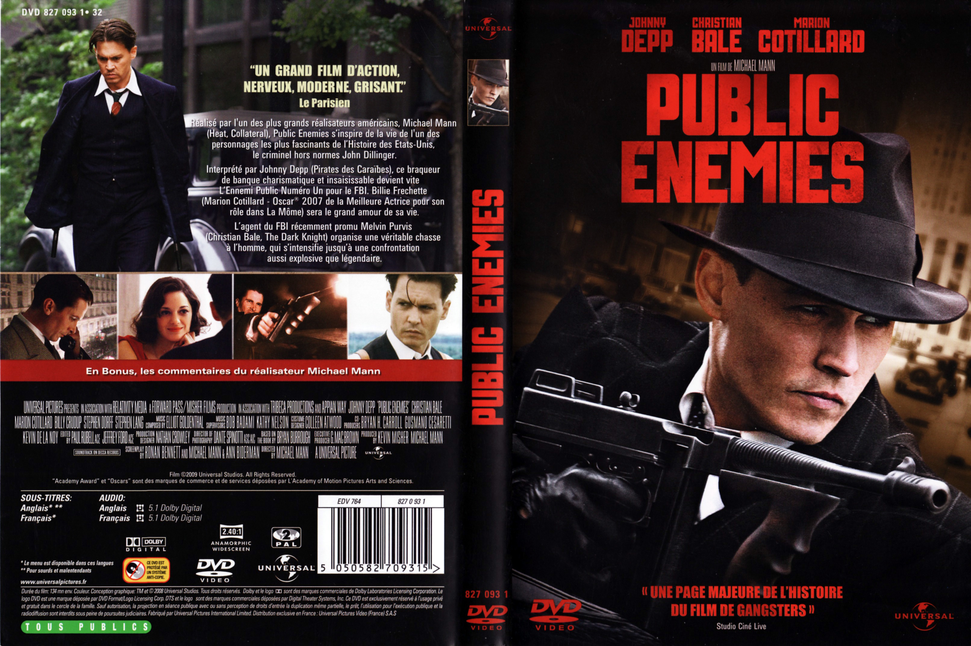 Jaquette DVD Public Enemies