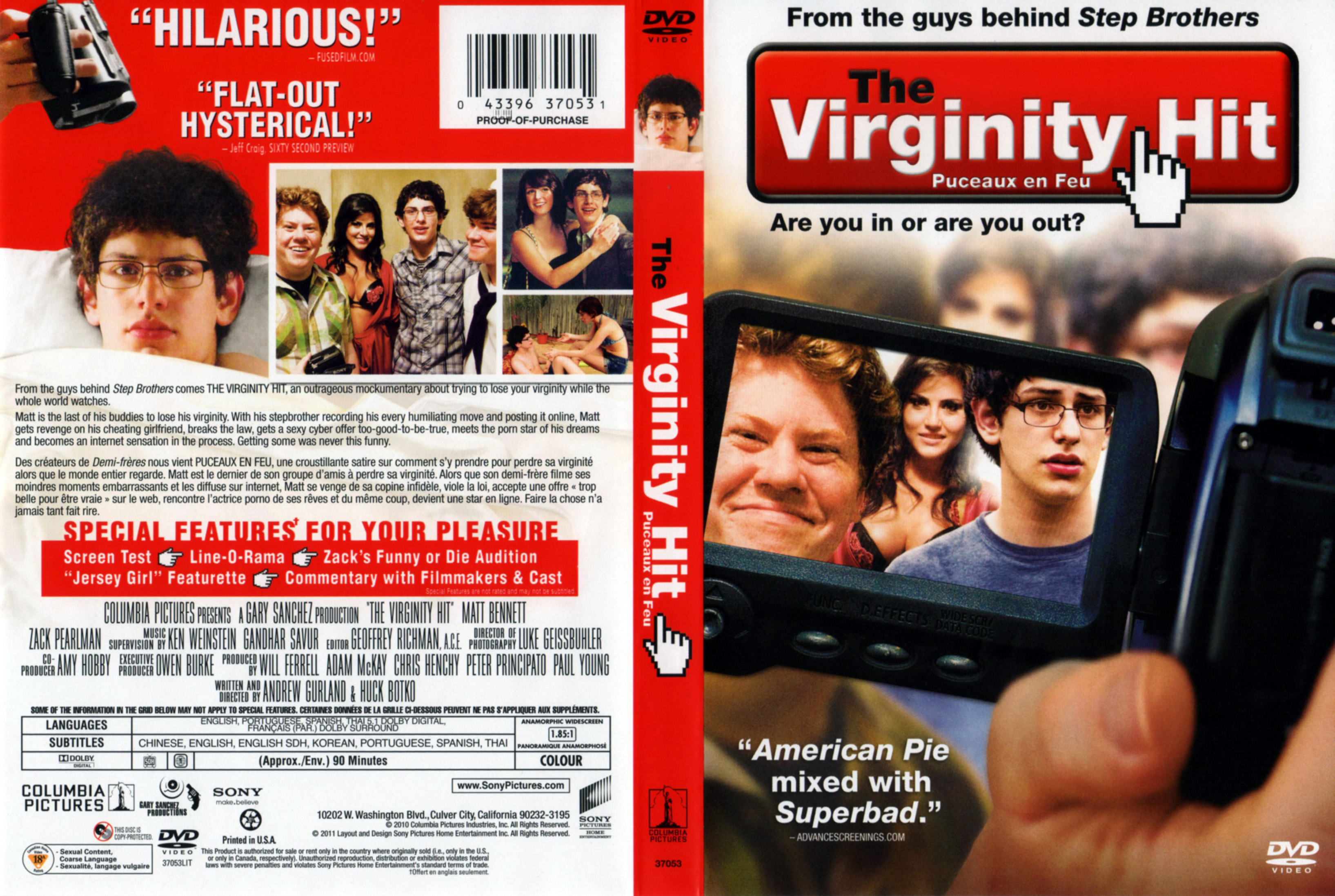 Jaquette DVD Puceaux en feu - The virginity hit (Canadienne)