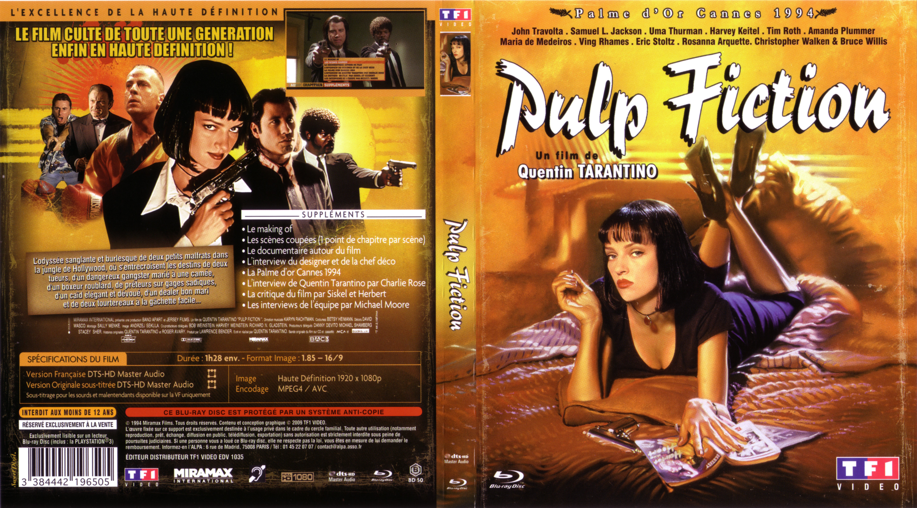 Jaquette DVD Pulp fiction (BLU-RAY)