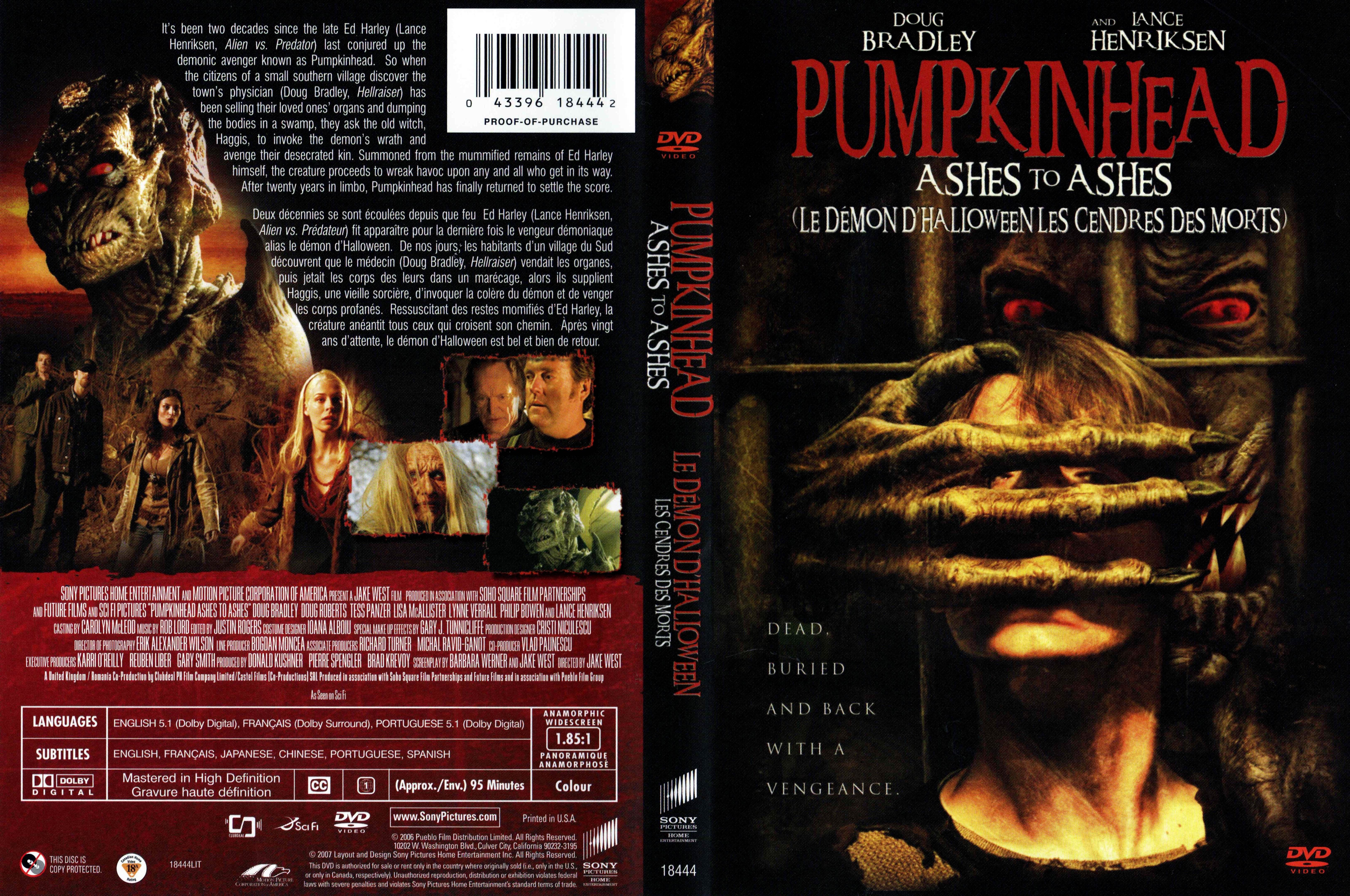 Jaquette DVD Pumpkinhead 3 (Canadienne)