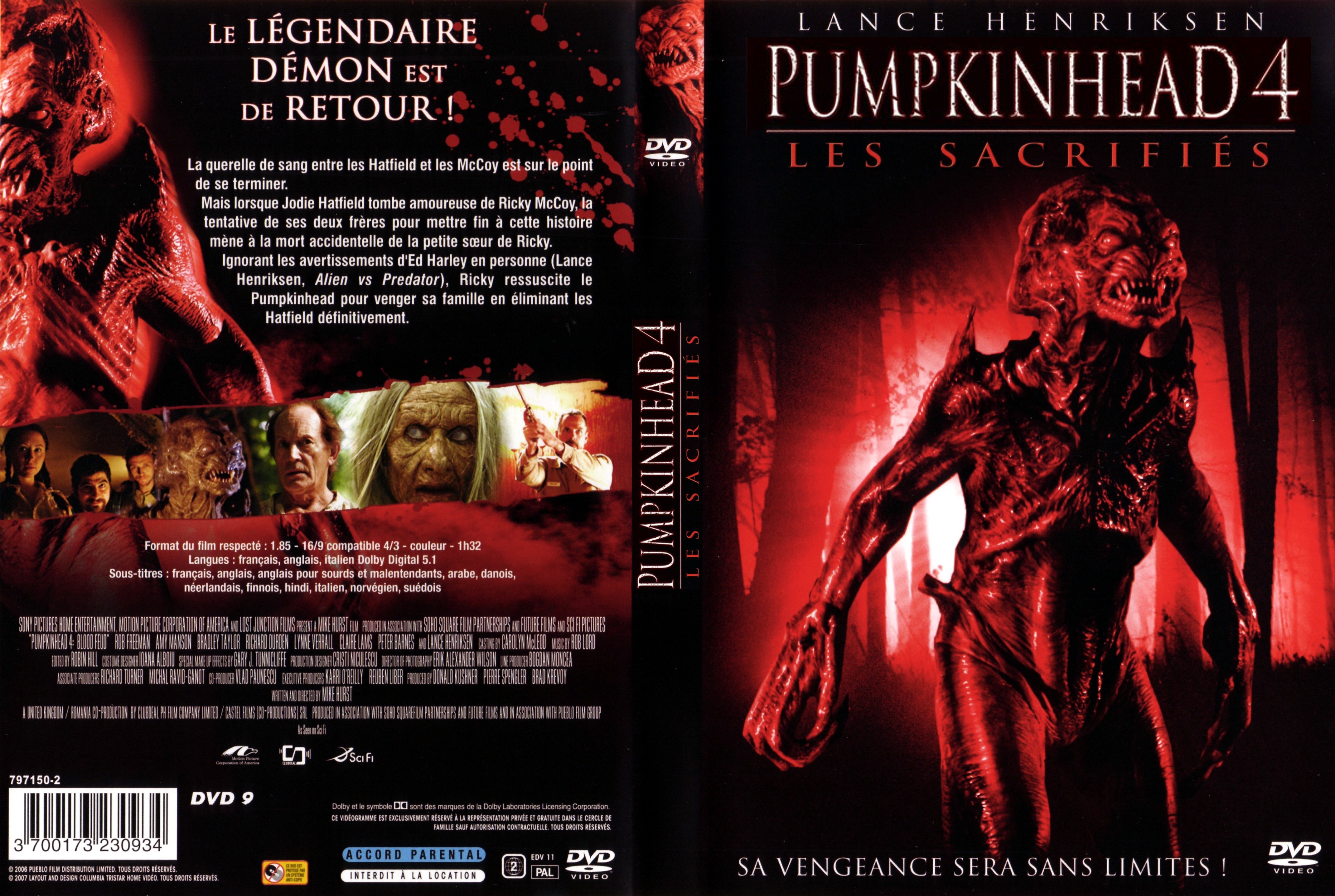 Jaquette DVD Pumpkinhead 4 les sacrifis