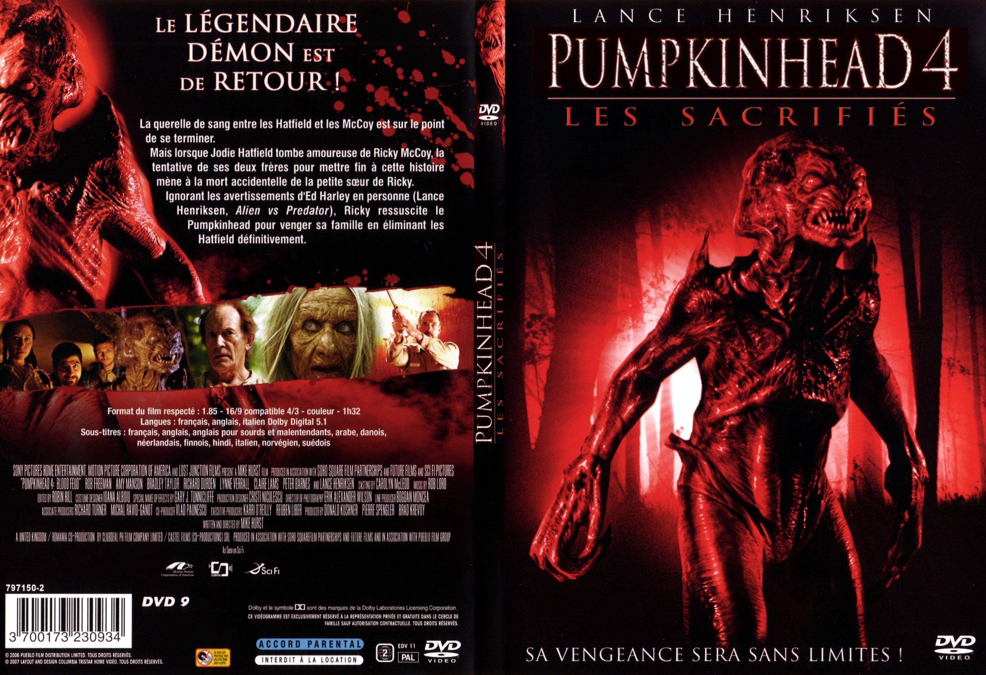 Jaquette DVD Pumpkinhead 4 les sacrifis - SLIM