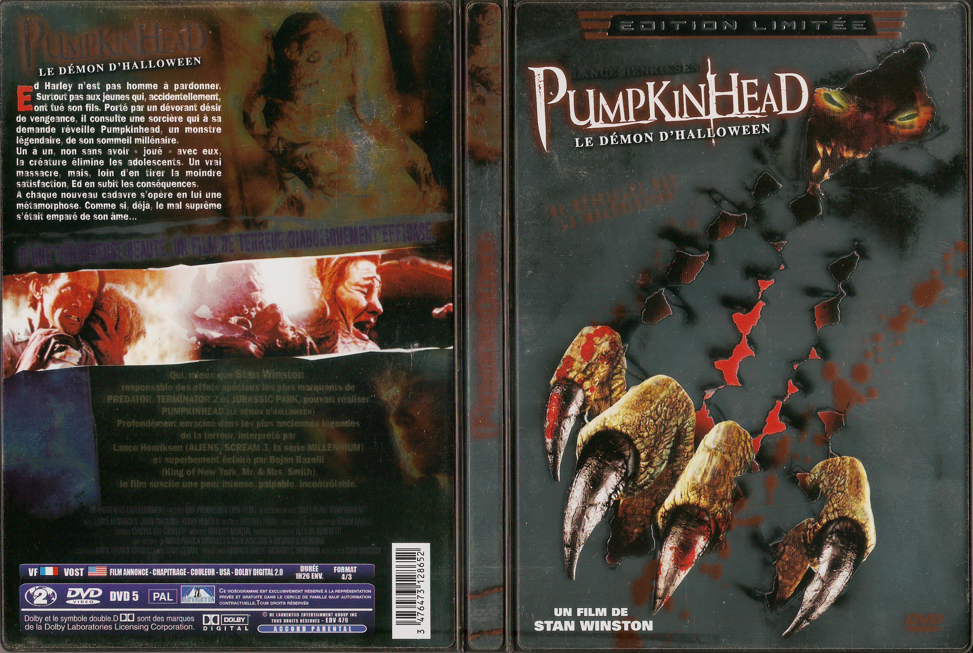 Jaquette DVD Pumpkinhead (1988)